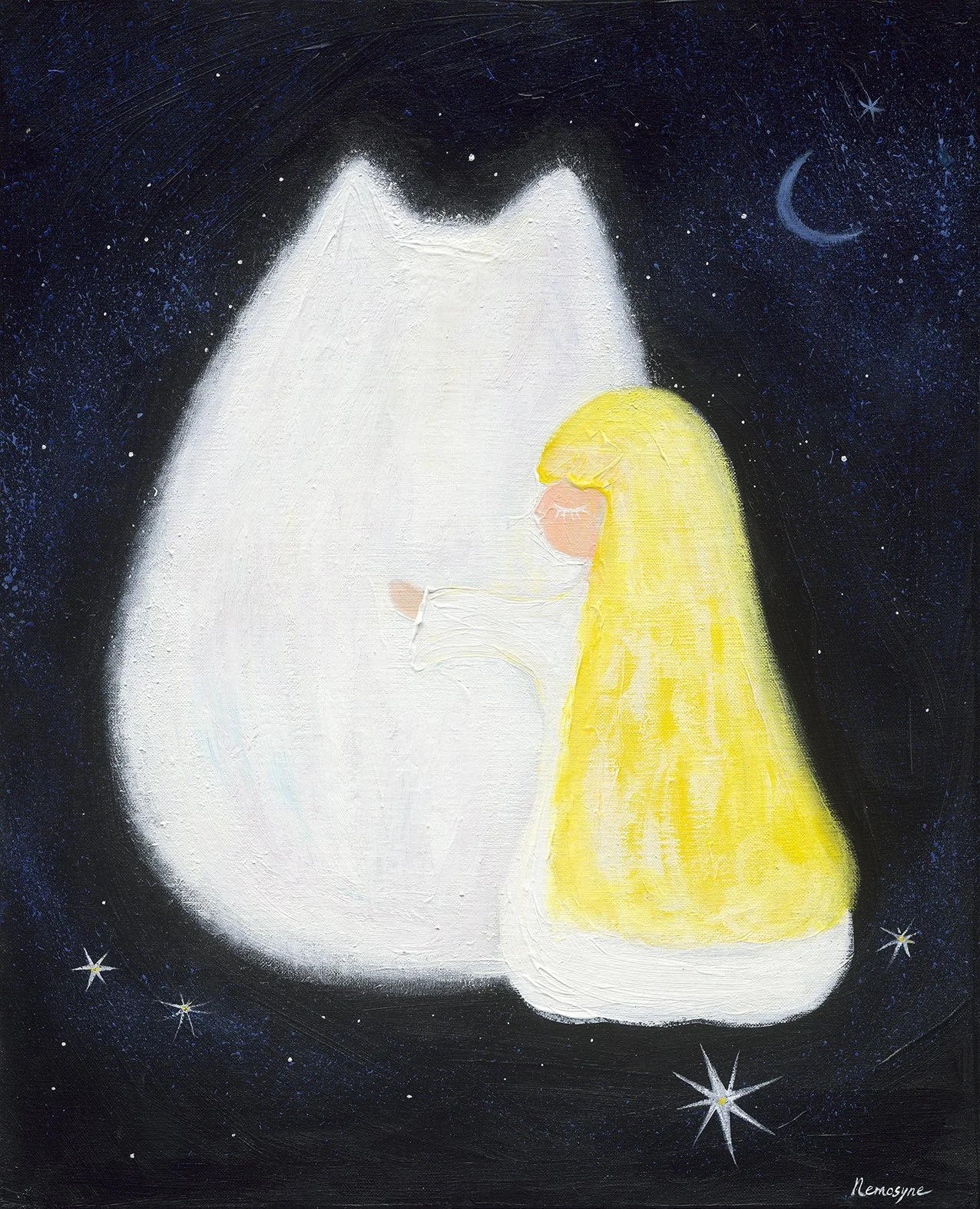 Hug me, 53x45.5cm, 壓克力顏料、畫布, 2024 / ( 私人收藏 )