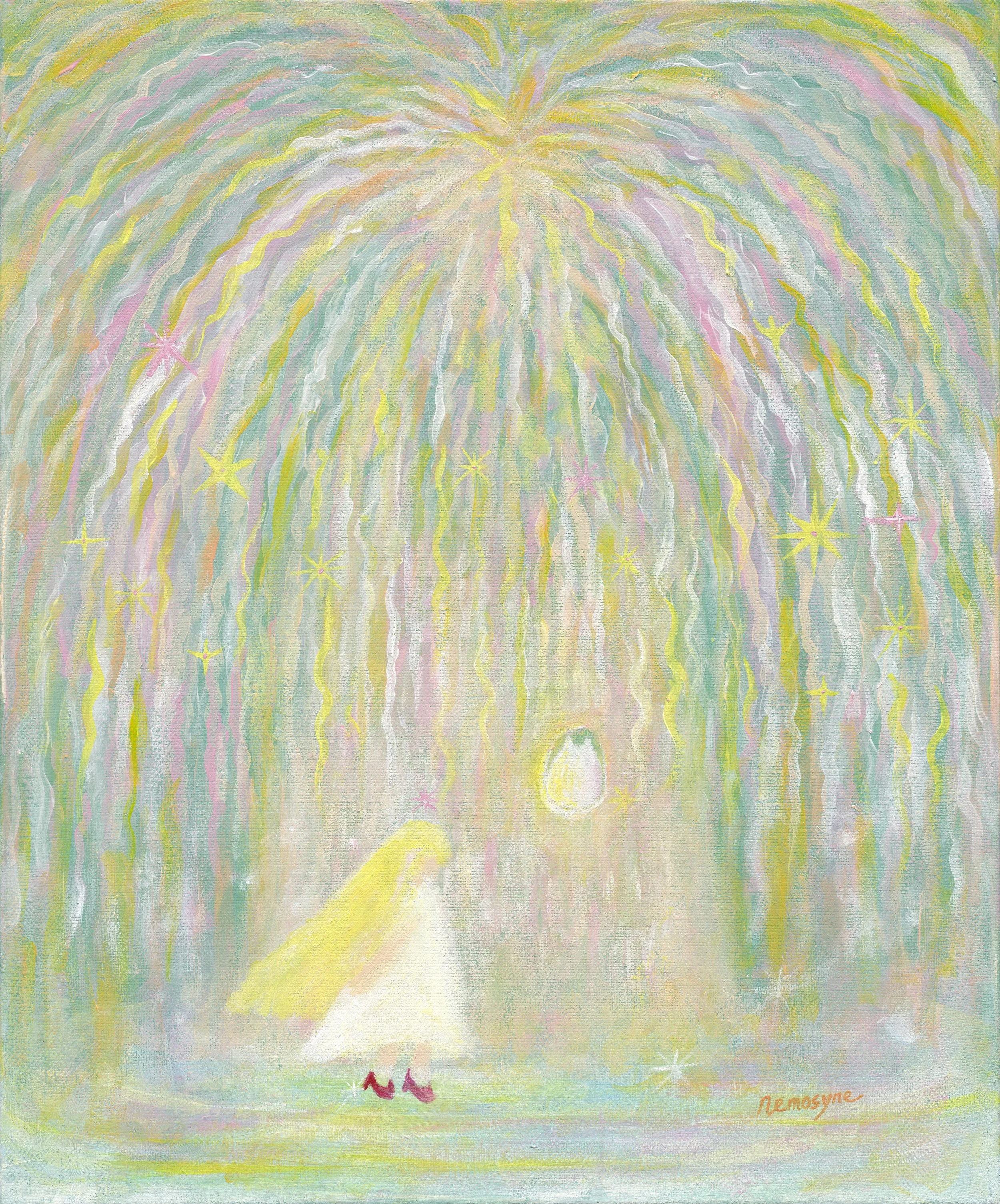 白燿生命樹-走入內在, 60.5x50cm, 壓克力顏料、畫布, 2026