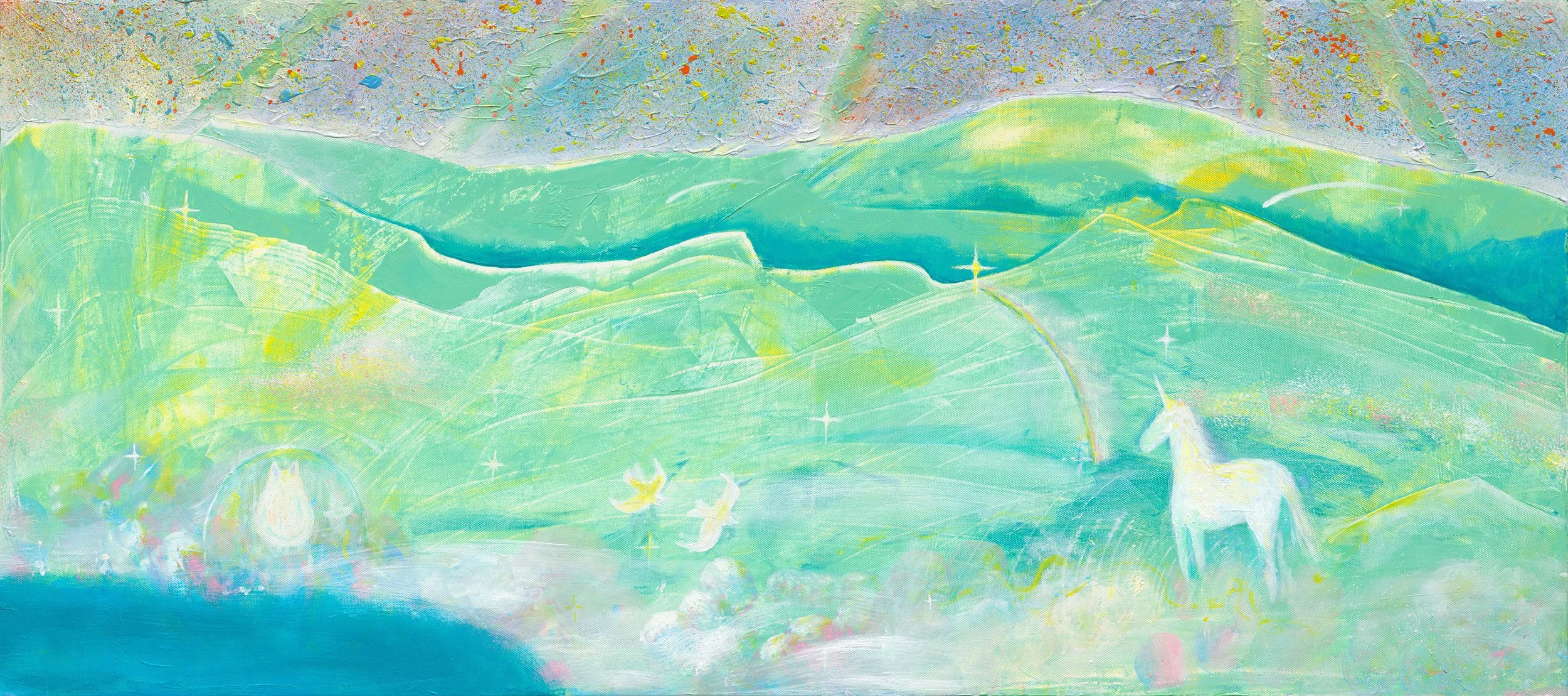 永恆, 90x40cm, 壓克力顏料、畫布, 2023