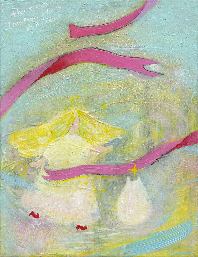 祈願之聲, 35x27cm, 壓克力顏料、畫布, 2024 / ( 私人收藏 )