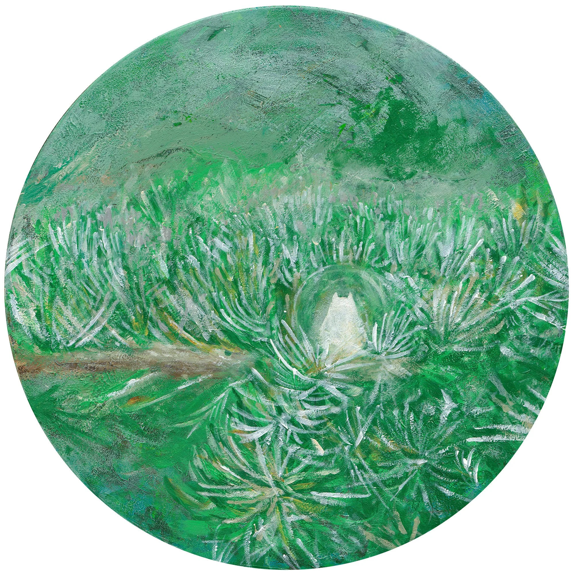 自我和解, 30x30cm, 壓克力顏料、畫布, 2023 / ( 私人收藏 )