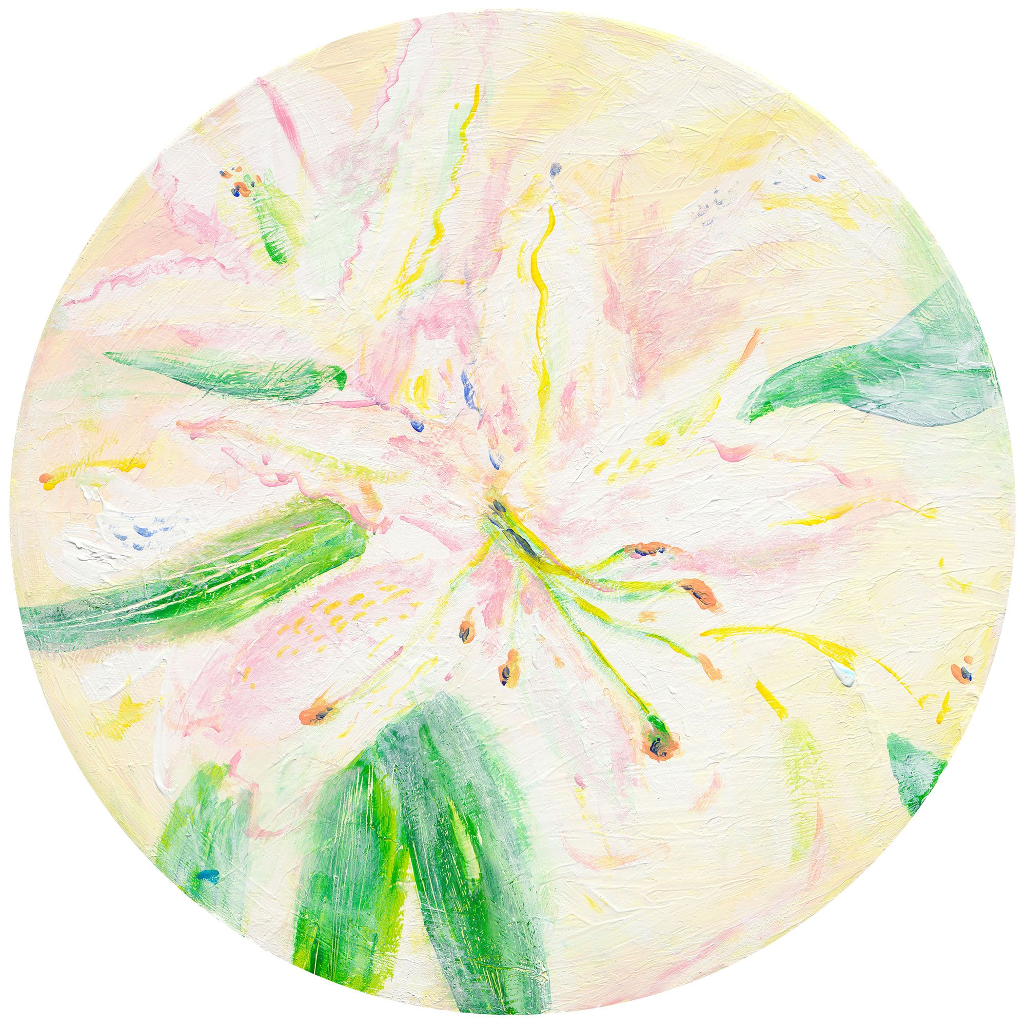 寄思念到天堂, 30x30cm, 壓克力顏料、畫布, 2023 / ( 私人收藏 )
