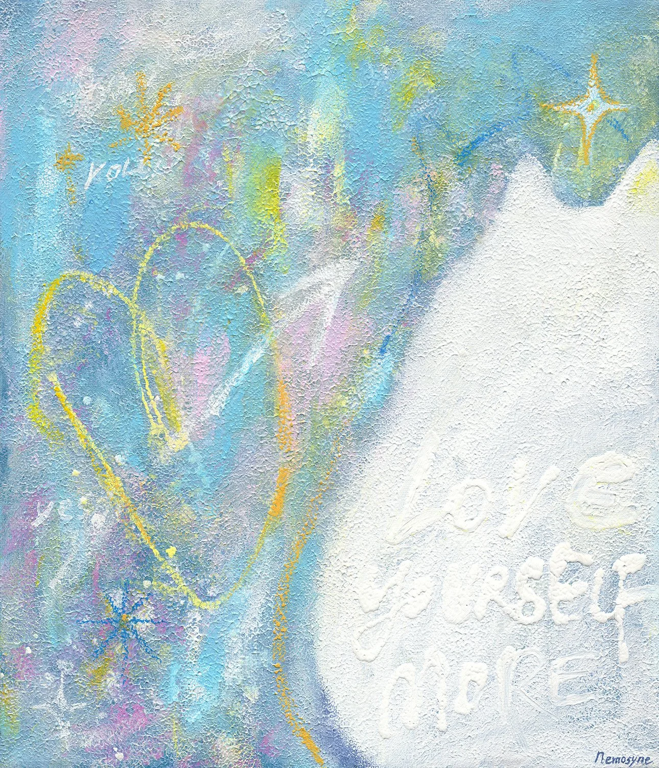 Love yourself, 53x45.5cm, 壓克力顏料、畫布, 2024 / ( 私人收藏 )