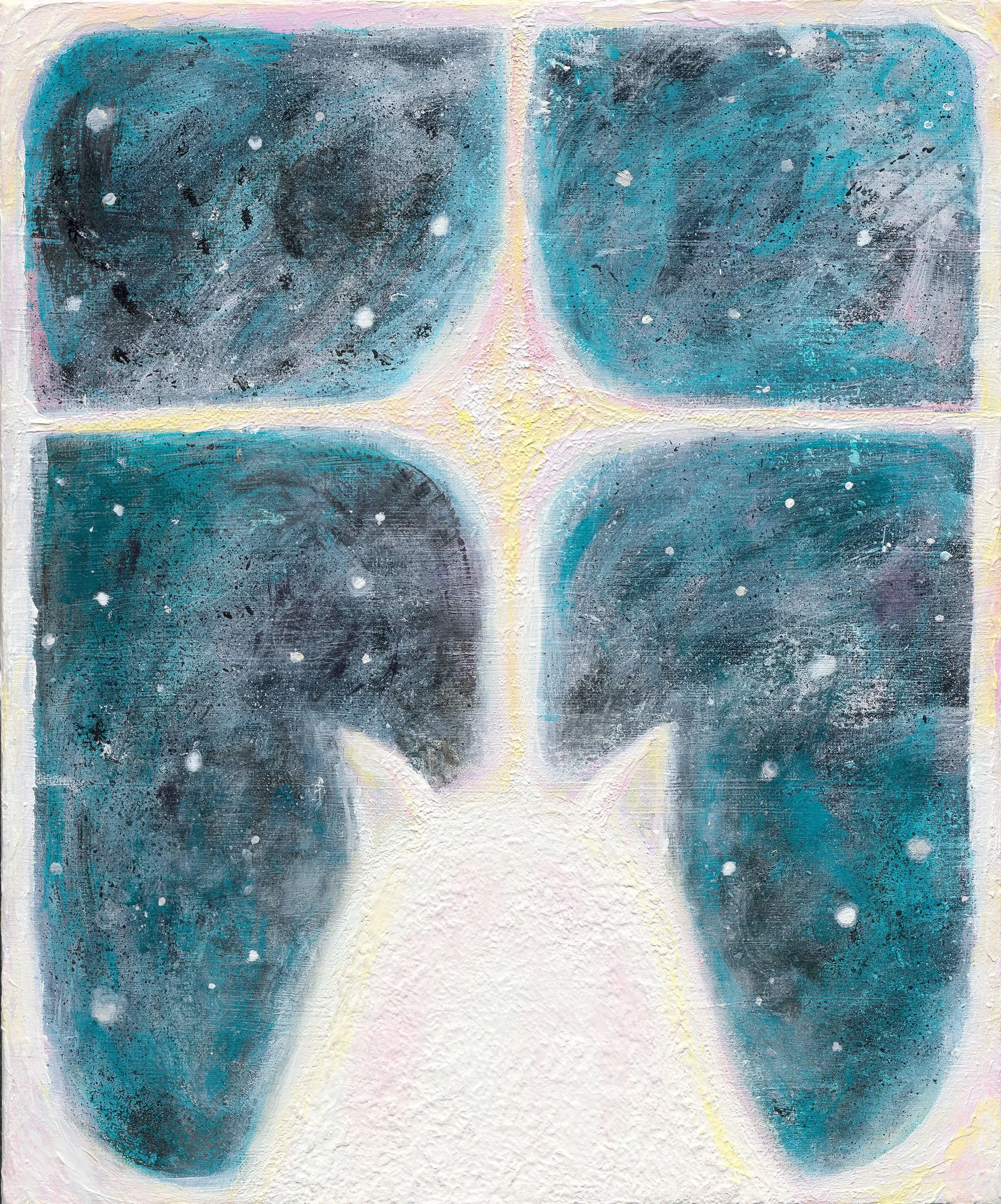 Fear No, 45.5x38cm, 壓克力顏料、畫布, 2023 / ( 私人收藏 )