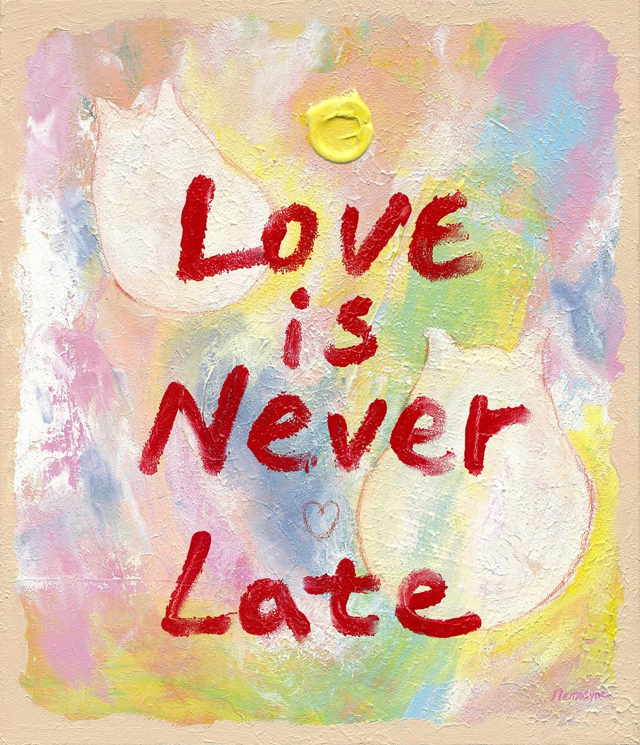 Never late, 53x45.5cm, 壓克力顏料、畫布, 2024 / ( 私人收藏 )
