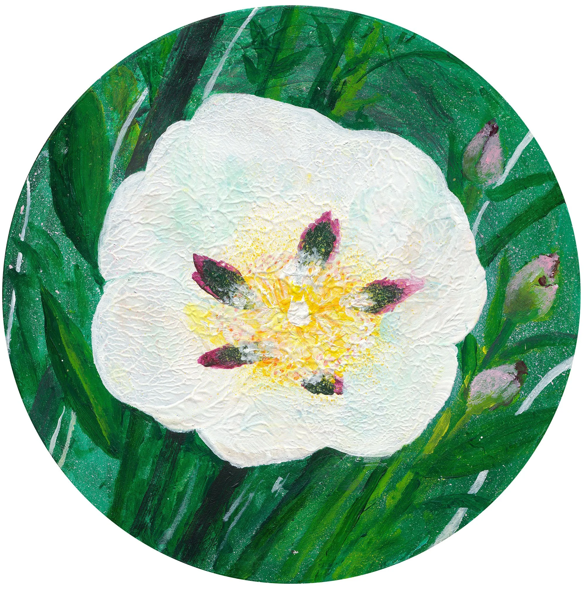 堅韌之心, 30x30cm, 壓克力顏料、畫布, 2023
