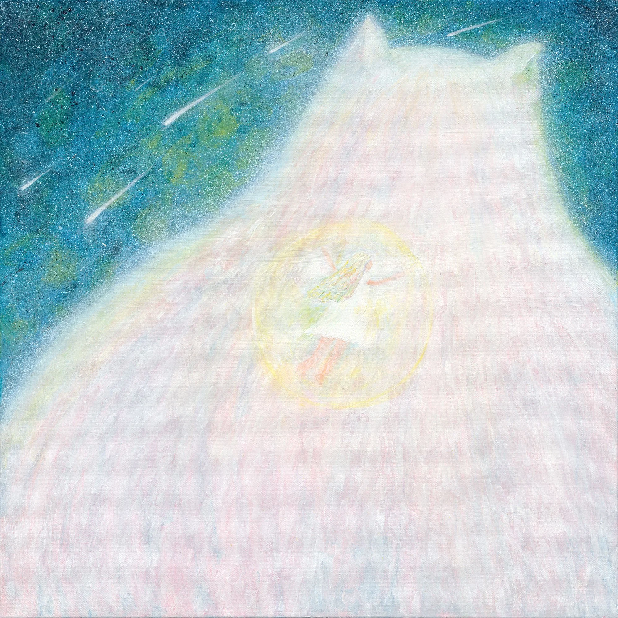抱抱, 100x100cm, 壓克力顏料、畫布, 2023 / ( 私人收藏 )