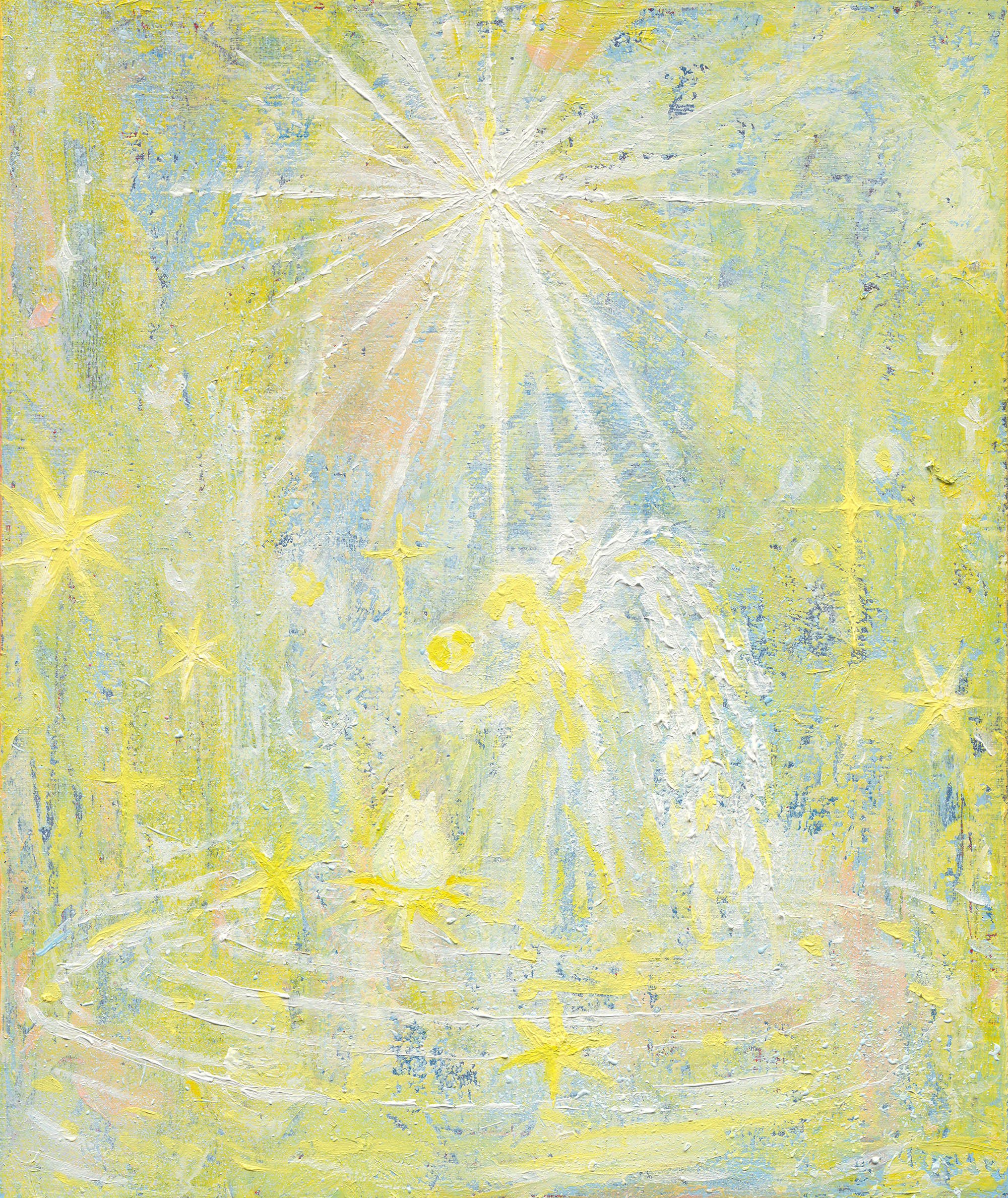 祝福之光, 45.5x38cm, 壓克力顏料、畫布, 2024 / ( 私人收藏 )