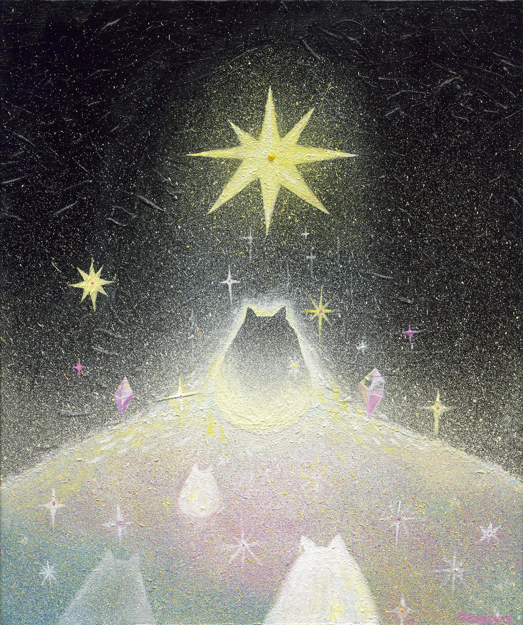 星願, 45.5x38cm, 壓克力顏料、畫布, 2024 / ( 私人收藏 )