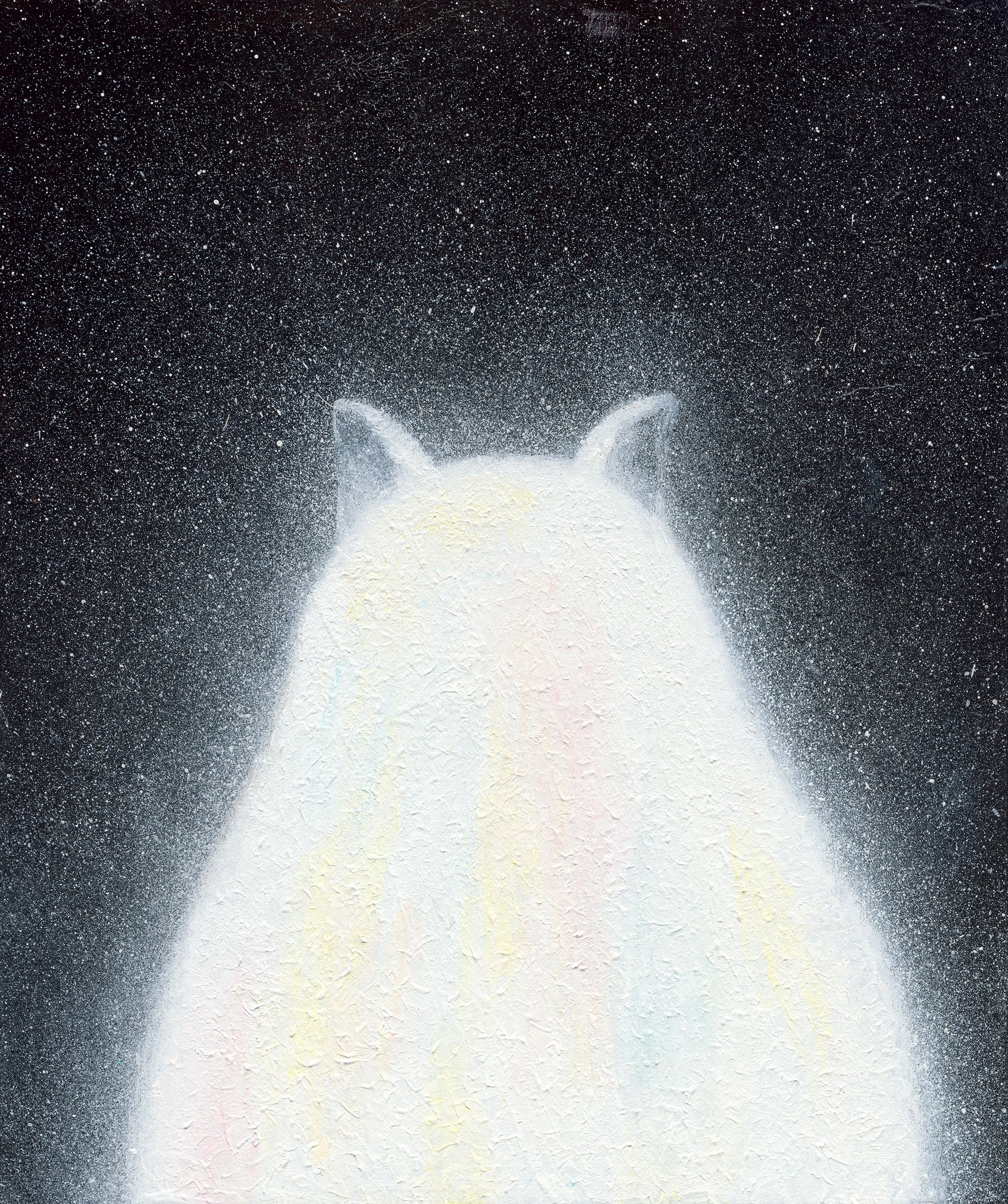 夜空中最亮的星, 45.5x38cm, 壓克力顏料、畫布, 2023 / ( 私人收藏 )