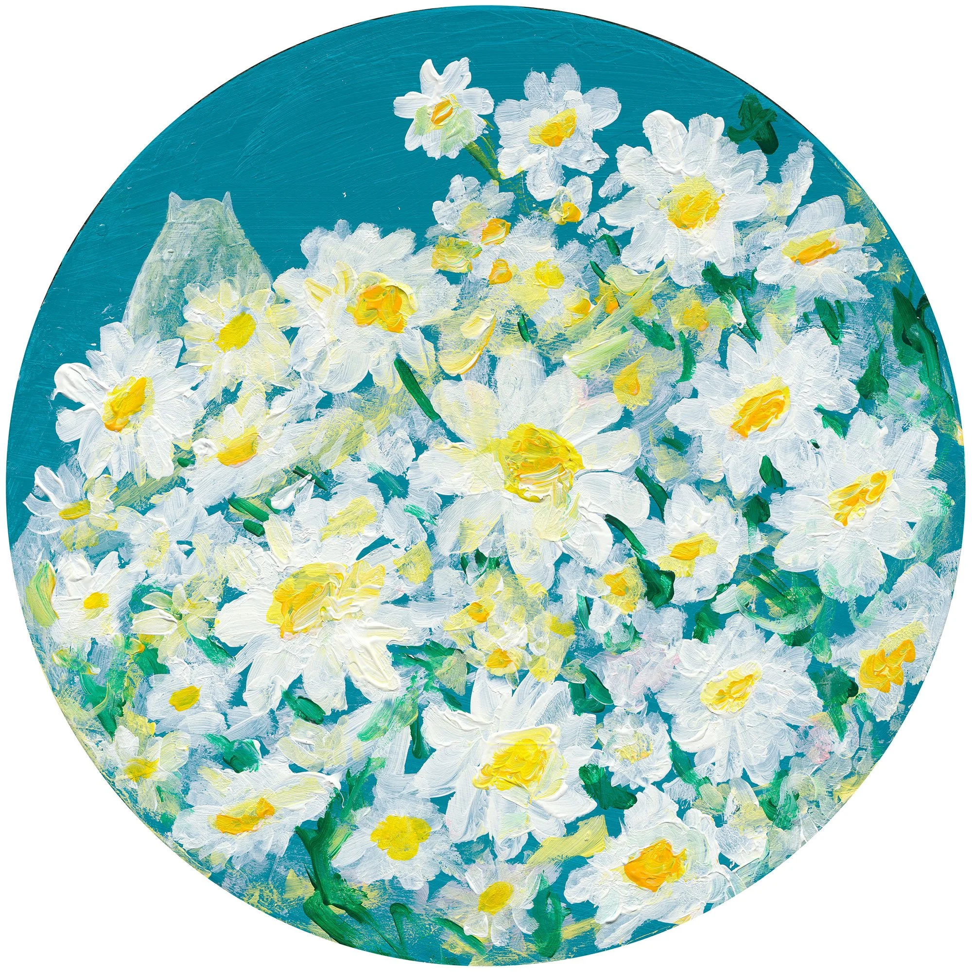 生生不息的純真, 30x30cm, 壓克力顏料、畫布, 2023