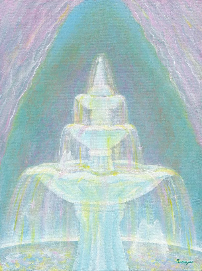 白燿聖泉-愛與智慧, 60.5x45.5cm, 壓克力顏料、畫布, 2026 / ( 私人收藏 )