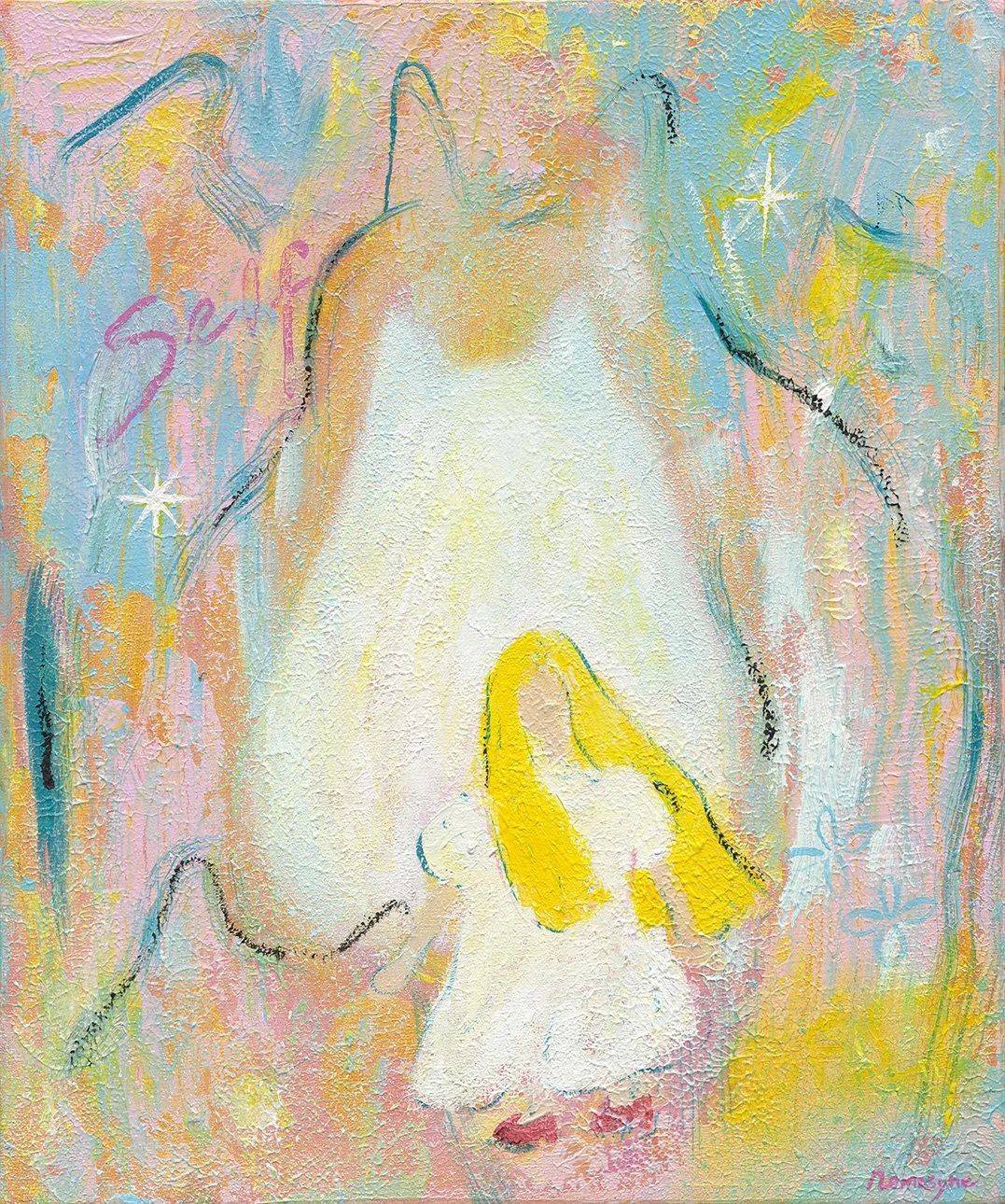 出走日記, 45.5x38cm, 壓克力顏料、畫布, 2024 / ( 私人收藏 )