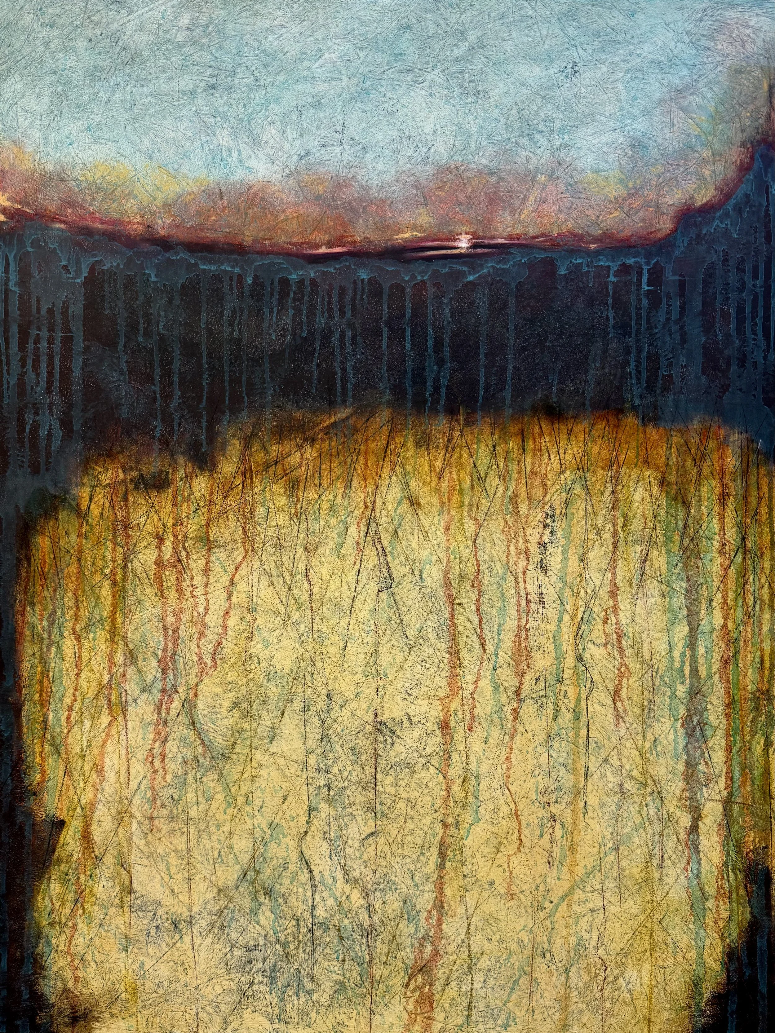 Lithospheric Sunset
40"x30" Cold Wax on Panel
$2500