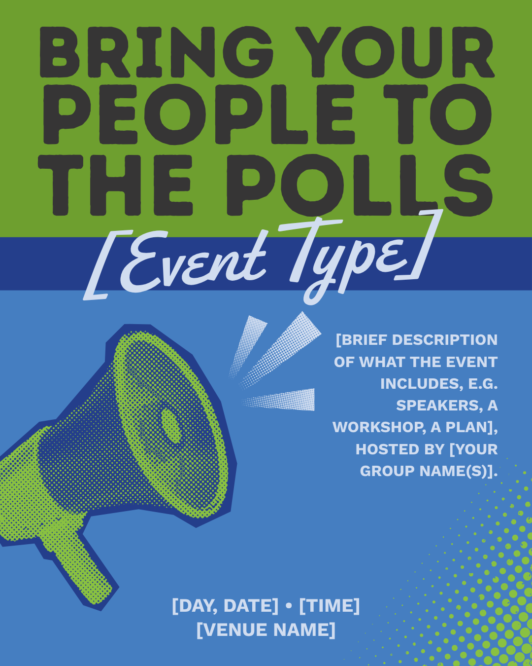 instagram event flyer: A design for the Night You Ask People to Show Up