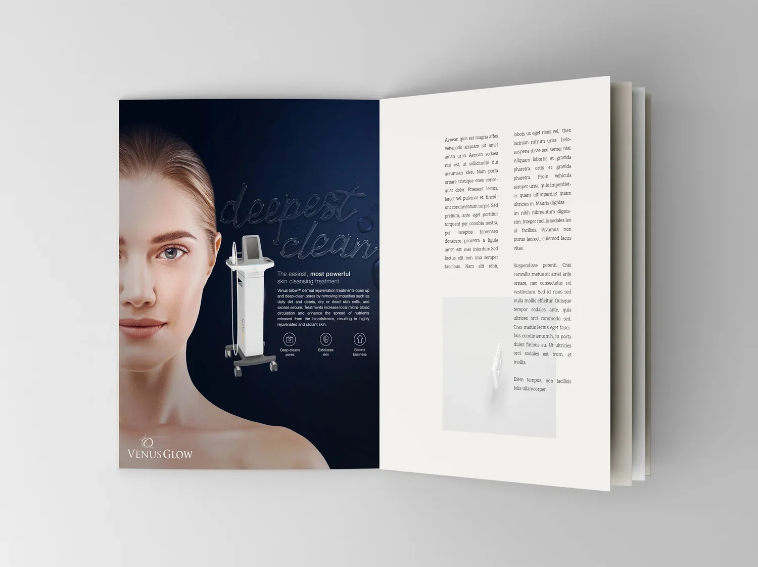 Venus Glow liquid-inspired advertising and brand-art direction