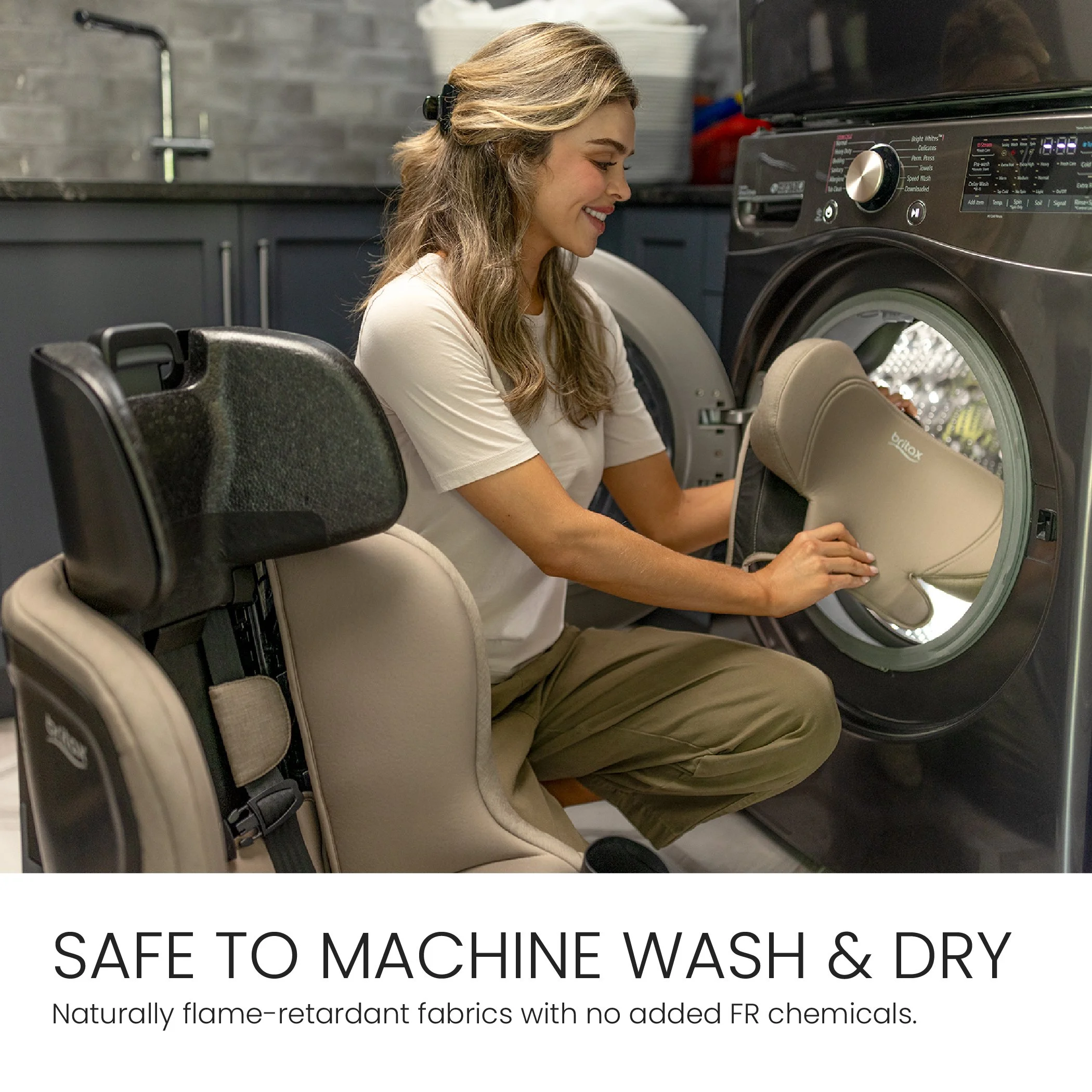 Galaxy360 SafeWash fabric feature panel.