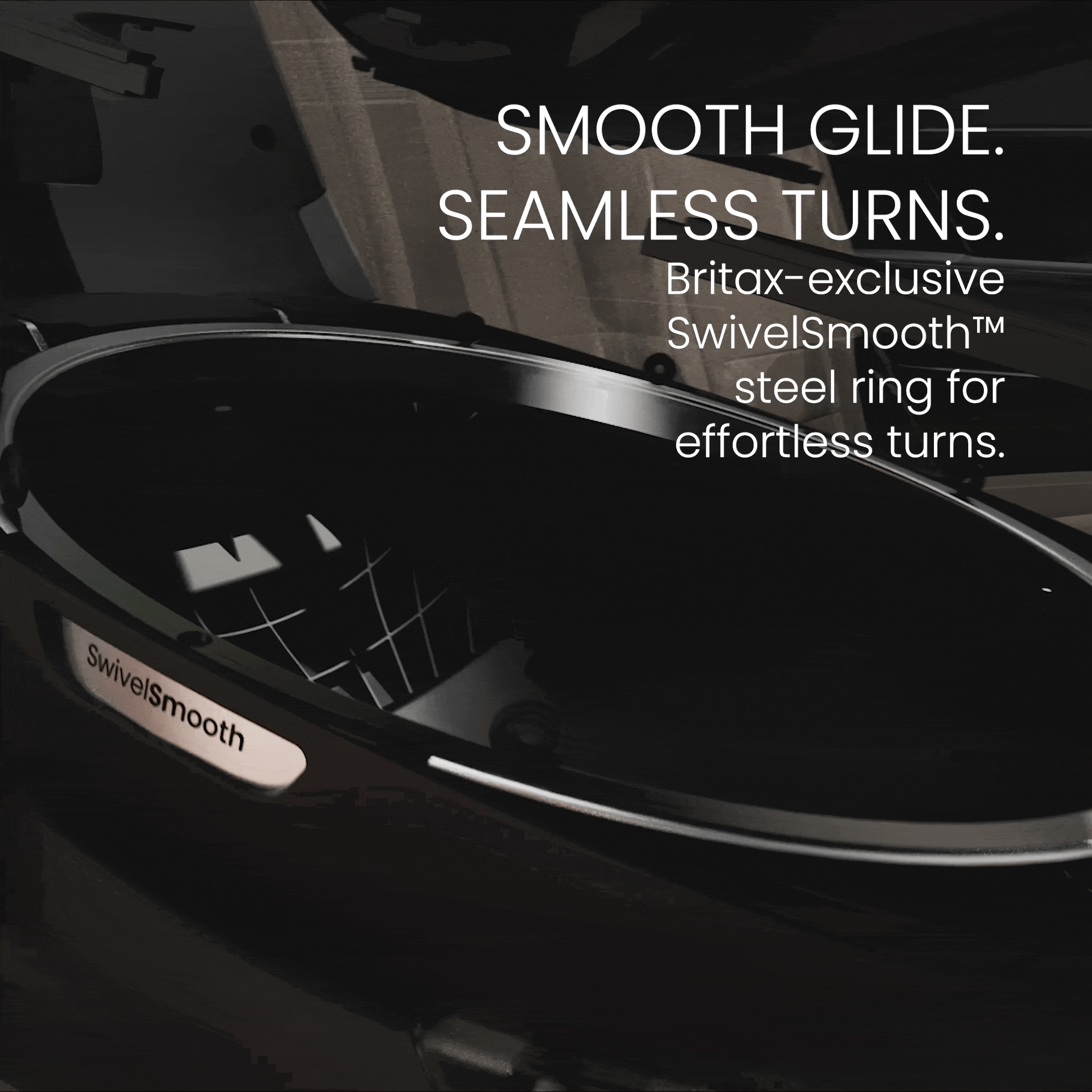 Animation demonstrating the smooth rotation of the Galaxy360 car seat.