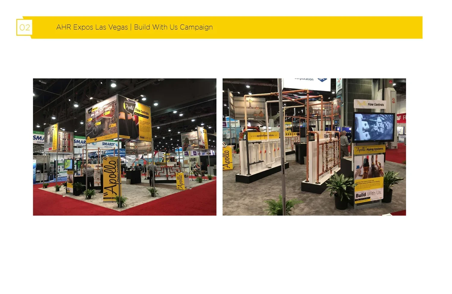 Apollo Flow Controls Build With Us trade-show environment at AHR Expo