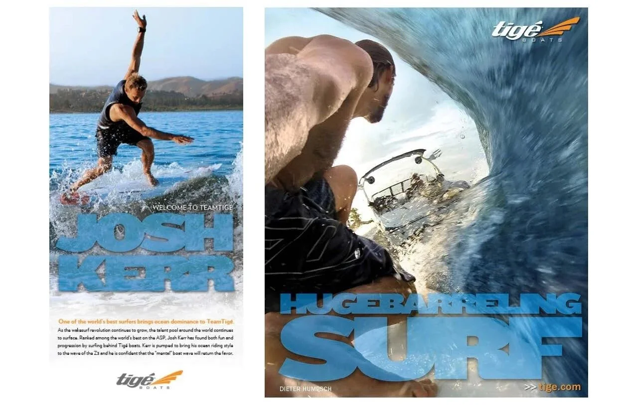 Tige Boats and Indmar integrated brand work