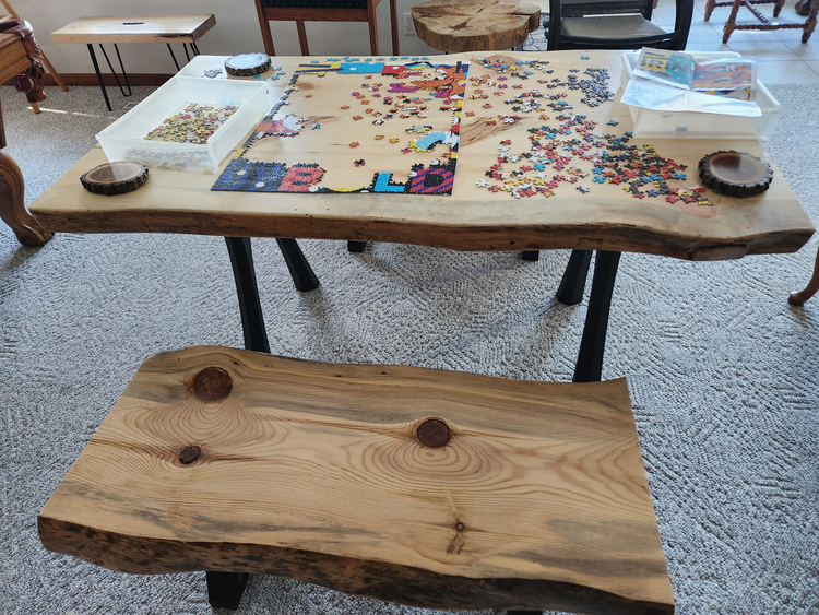 Live-Edge Table and Benches