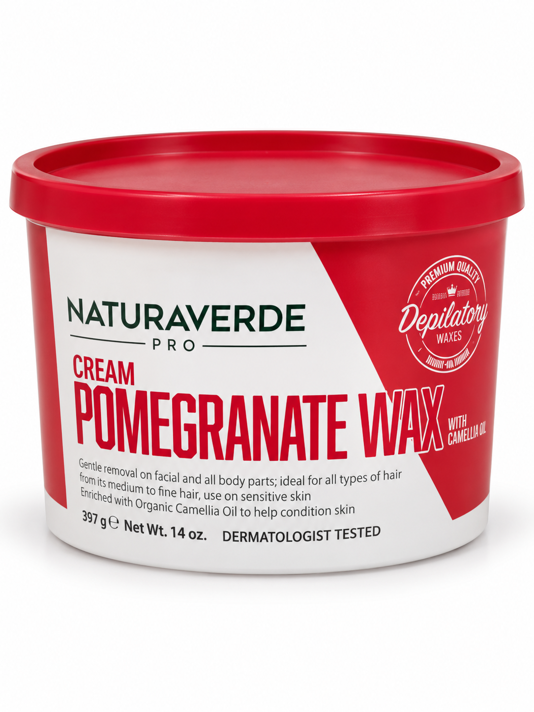 Naturaverde Pro Cream Pomegranate Wax with Camellia Oil – 14 oz