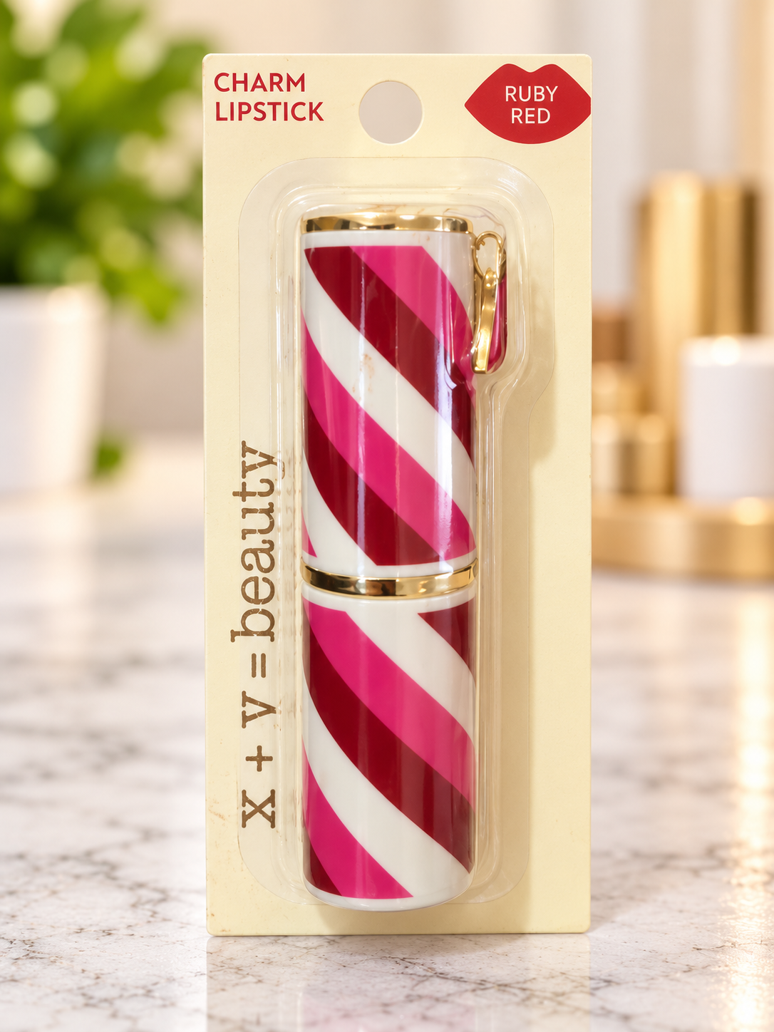 X + Y = Beauty Charm Lipstick – Ruby Red– New