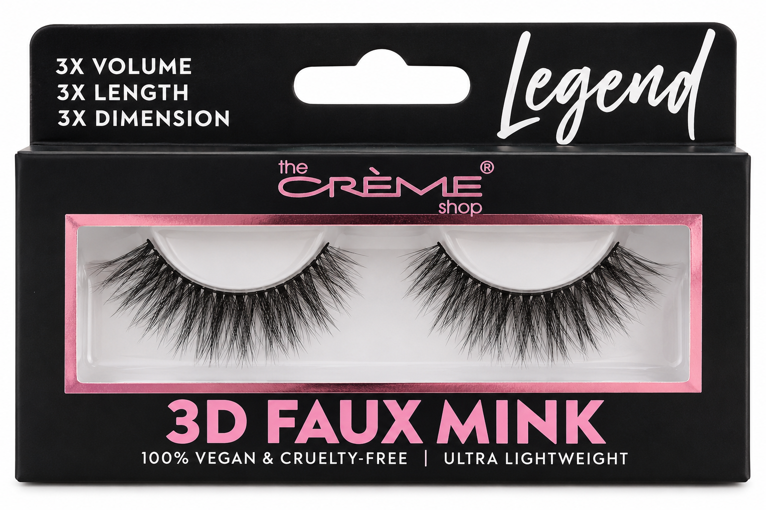 The Crème Shop 3D Faux Mink False Eyelashes – Legend