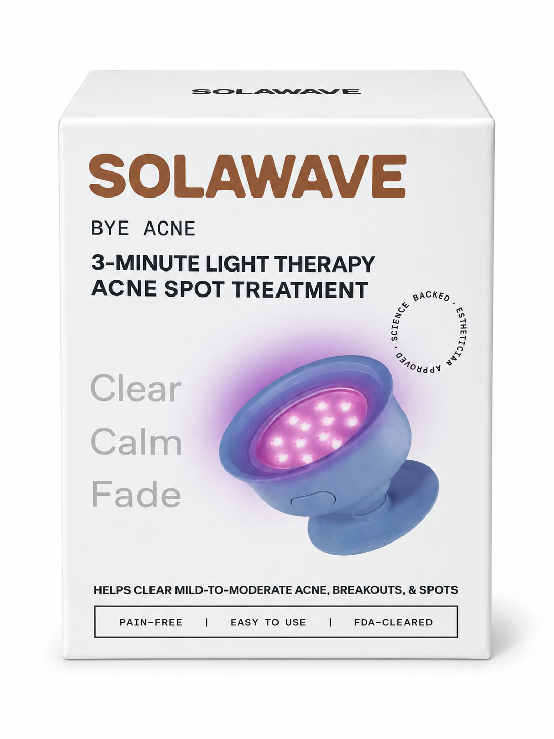 SOLAWAVE Bye Acne 3-Minute Light Therapy Acne Spot Treatment