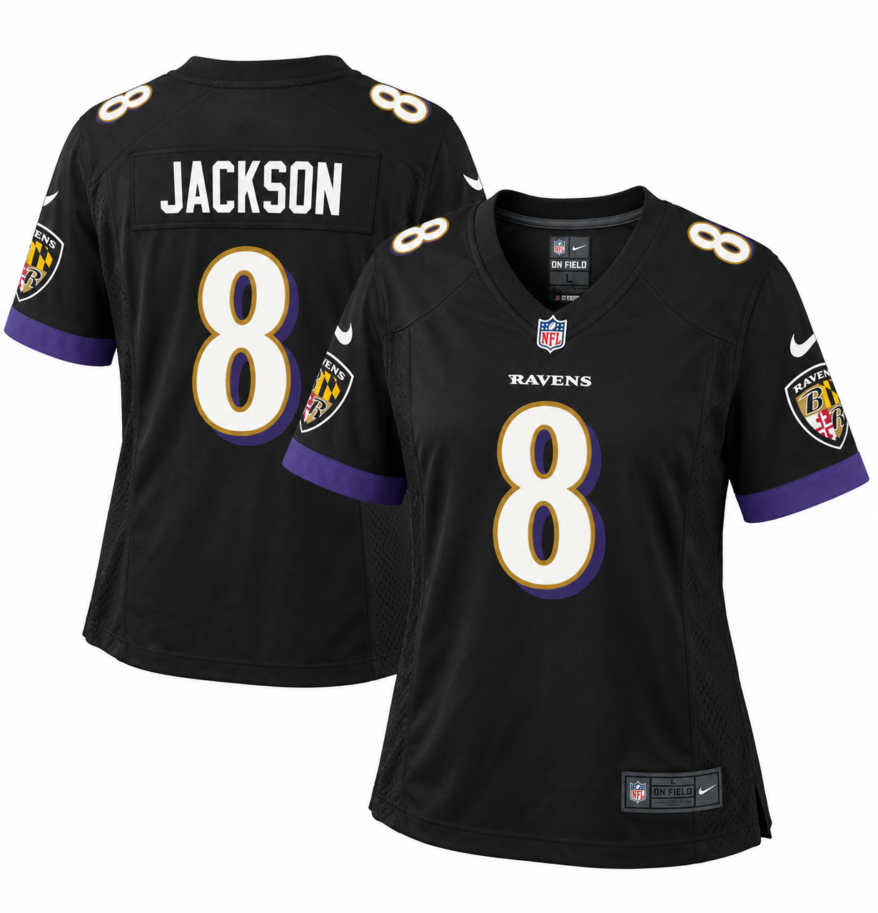 Nike Baltimore Ravens Lamar Jackson #8 On Field Jersey – Size Large