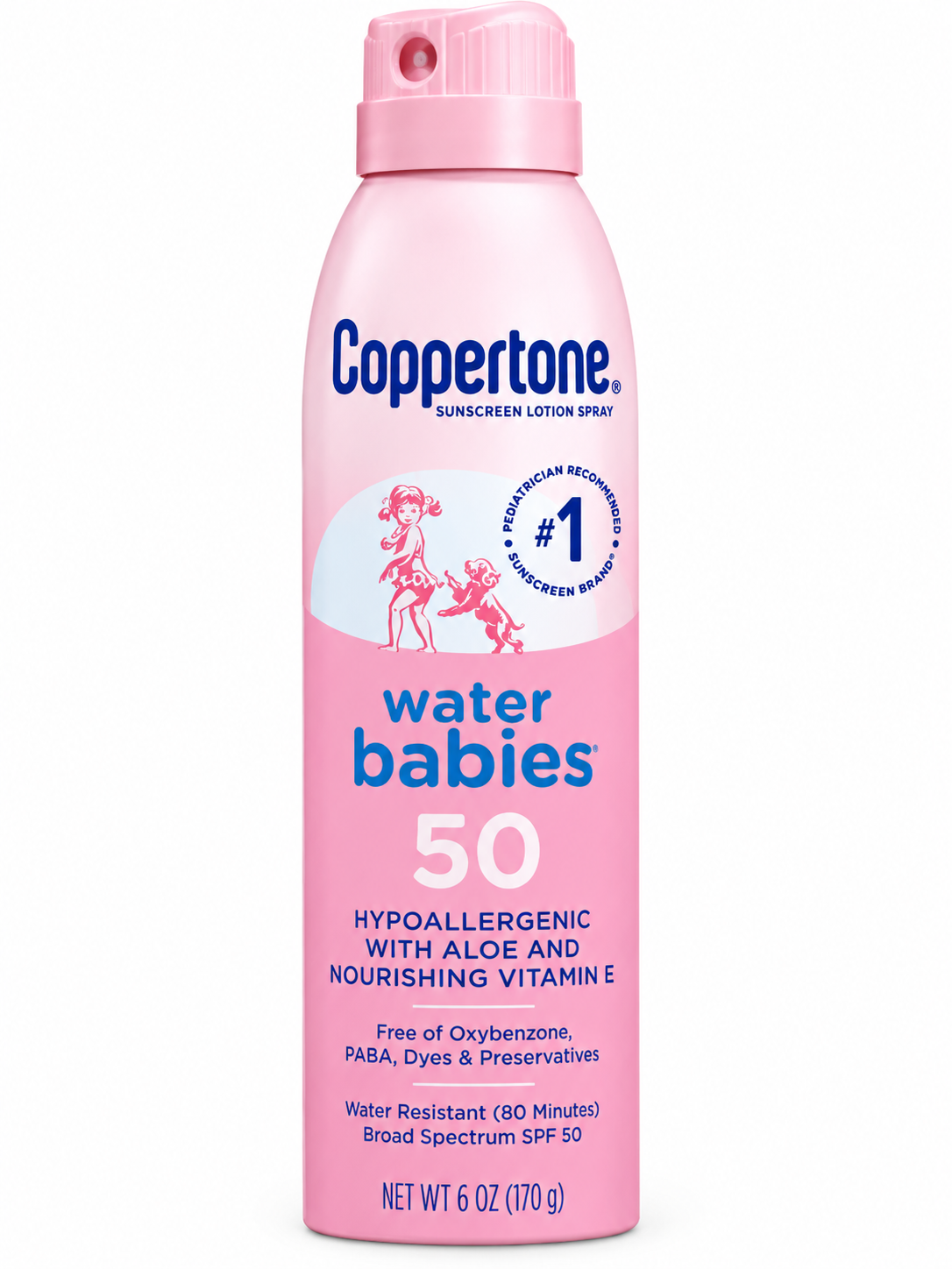 Coppertone WaterBabies Sunscreen Lotion Spray SPF 50 – 5 oz