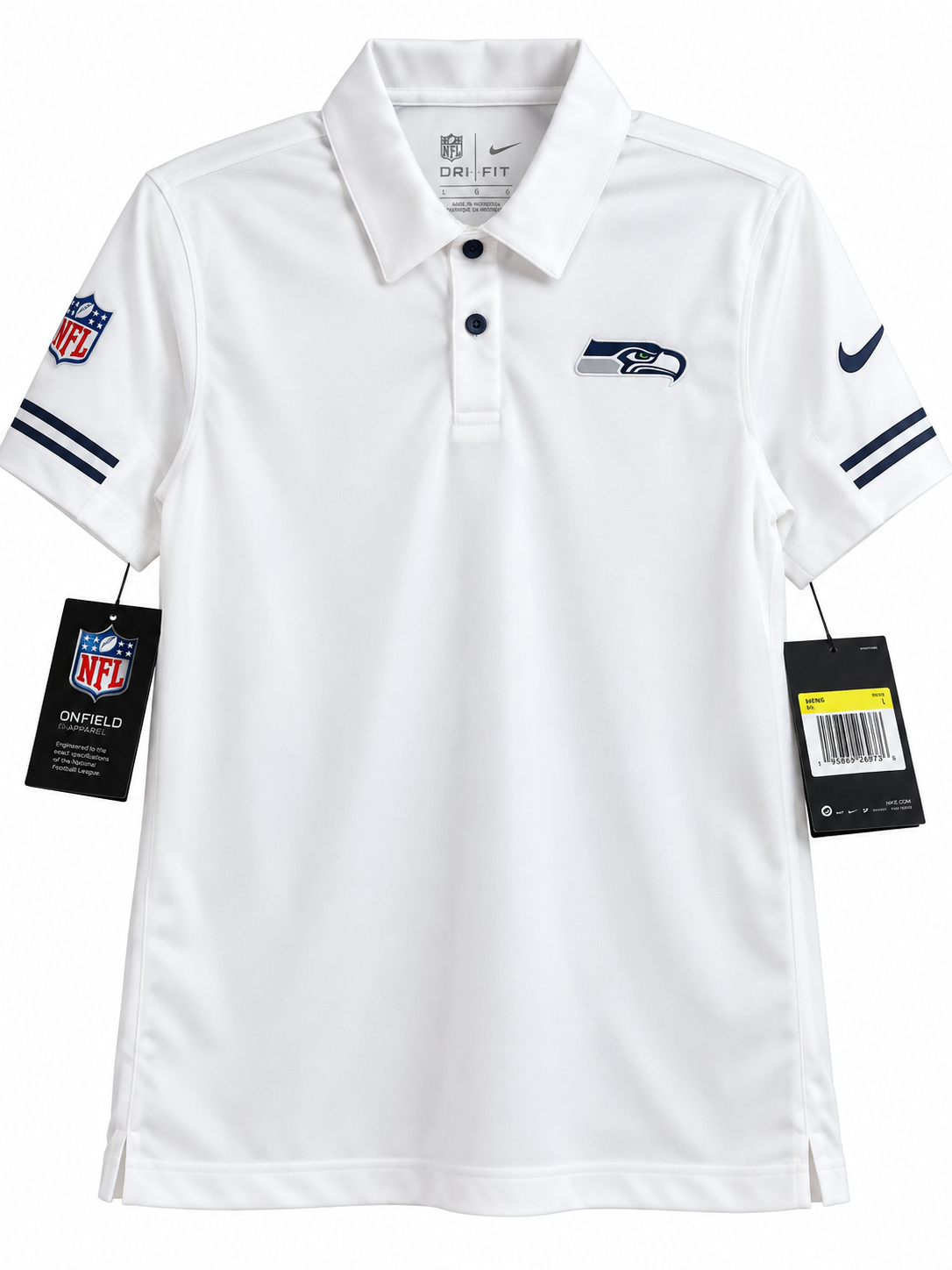 Nike Seattle Seahawks NFL On-Field Polo Shirt – White - Small
