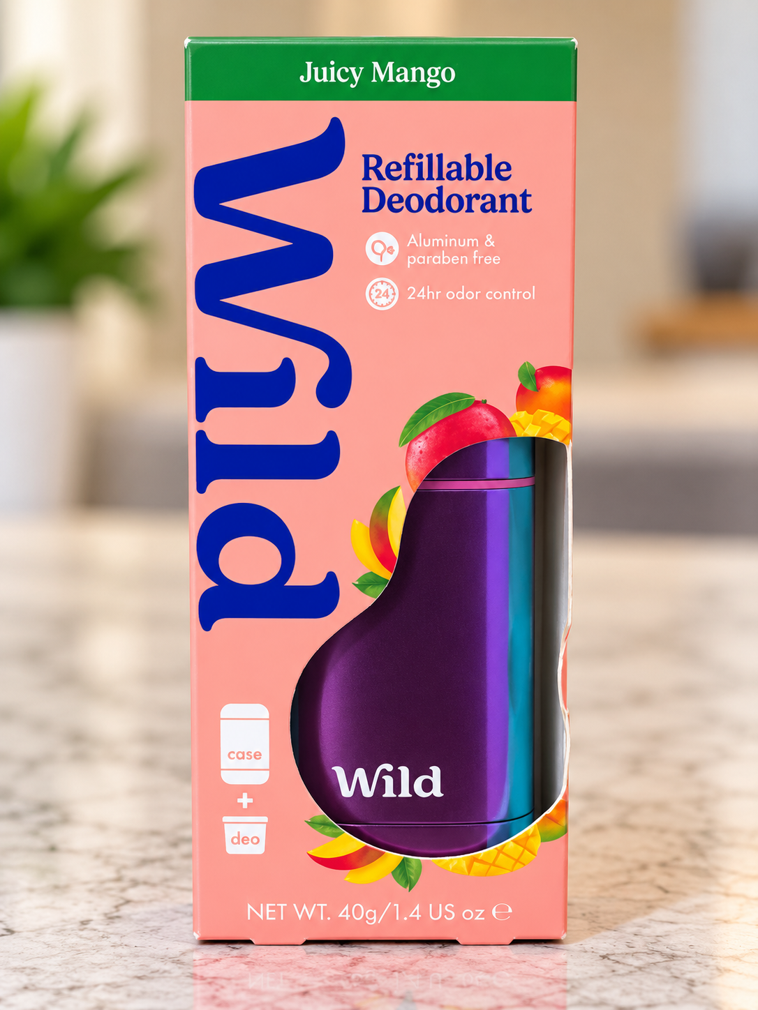 Wild Refillable Deodorant Starter Pack – Juicy Mango