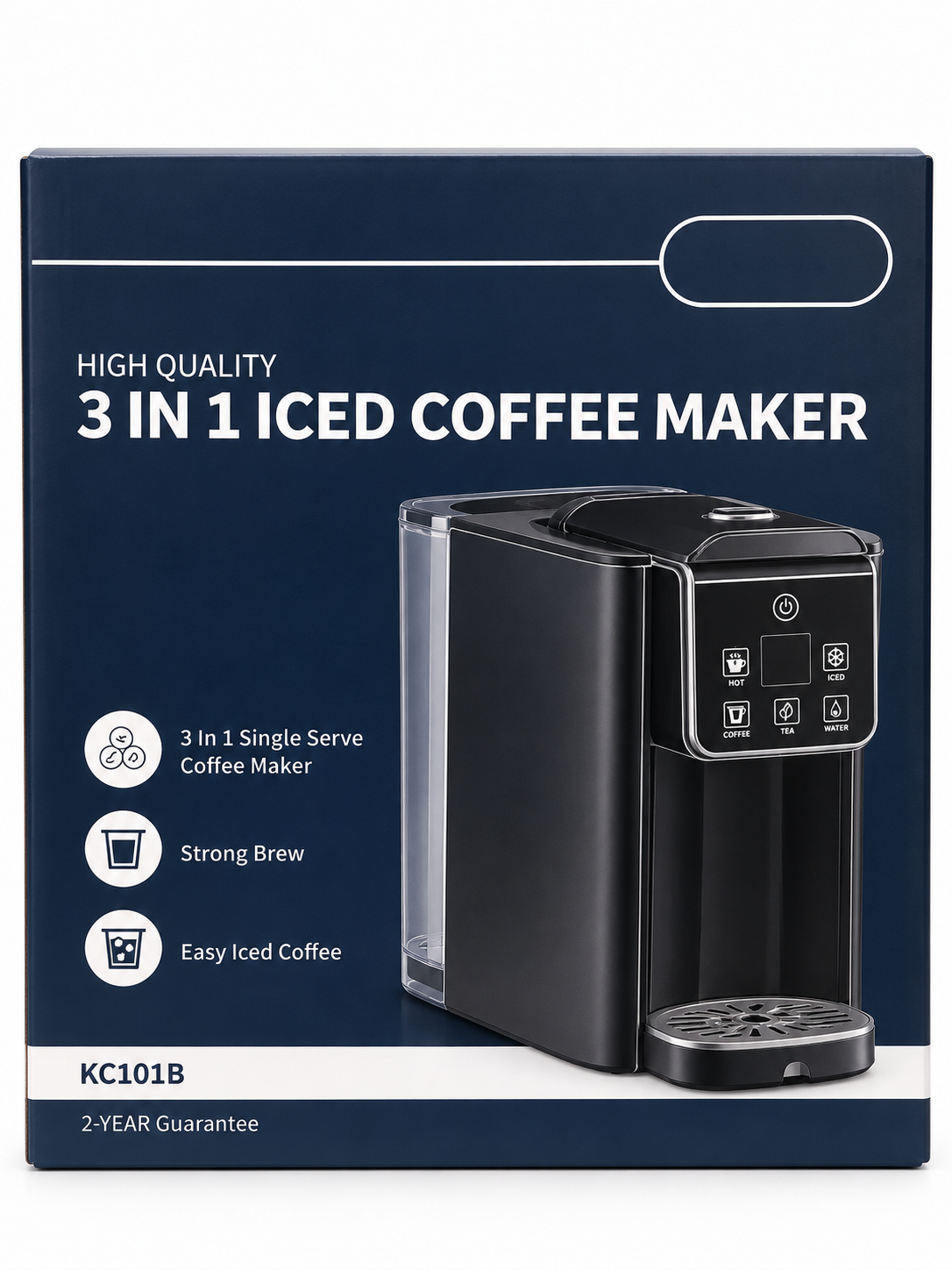 3-in-1 Single Serve Iced & Hot Coffee Maker – KC101B - Matte Black