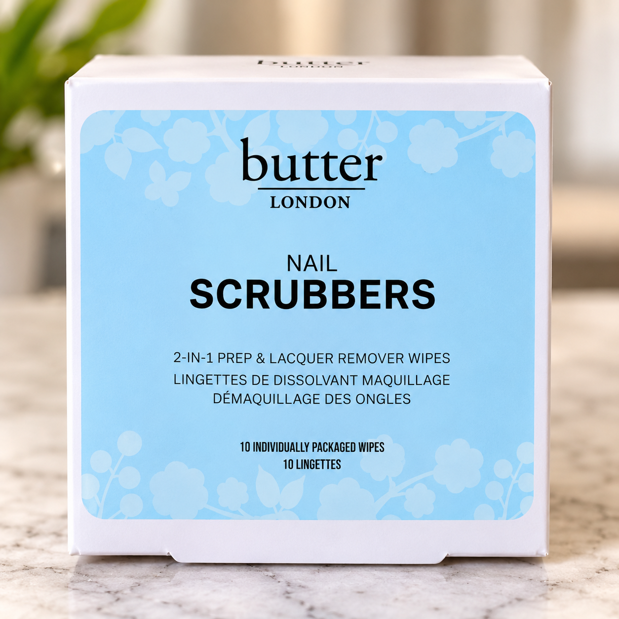 butter LONDON Nail Scrubbers™ 2-in-1 Nail Prep & Remover Wipes – 10 Count