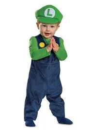 Toddler LUIGI Costume Jumpsuit with Hat 2T