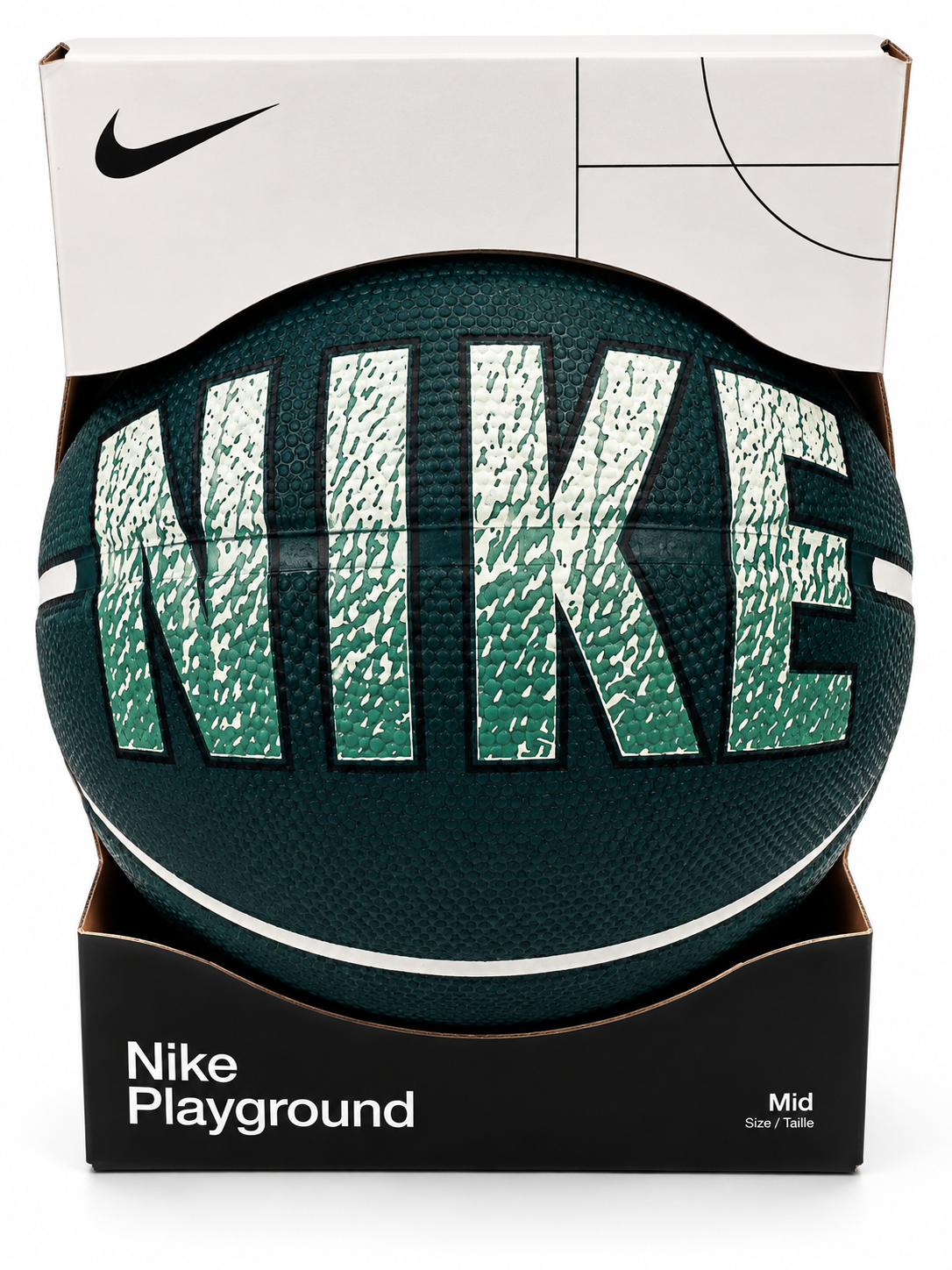 Nike Playground Basketball – Hunter Green/White | Size MILD