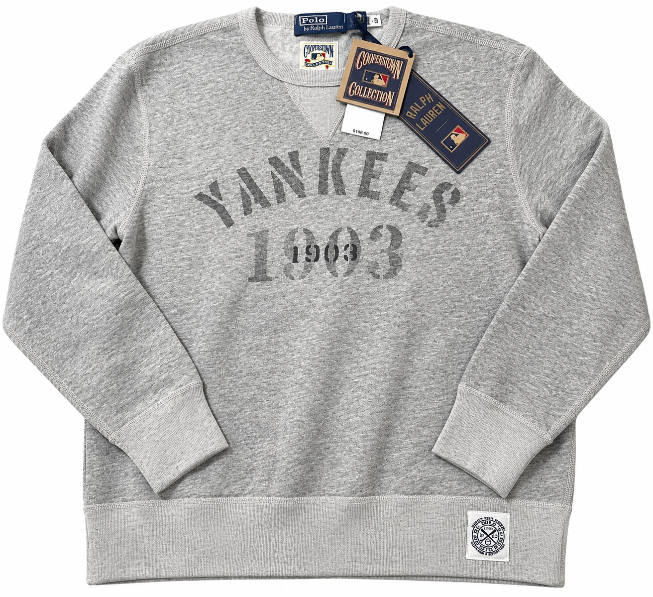 Ralph Lauren Cooperstown Collection New York Yankees 1993 Crewneck Sweatshirt – Gray – Size M & XXL