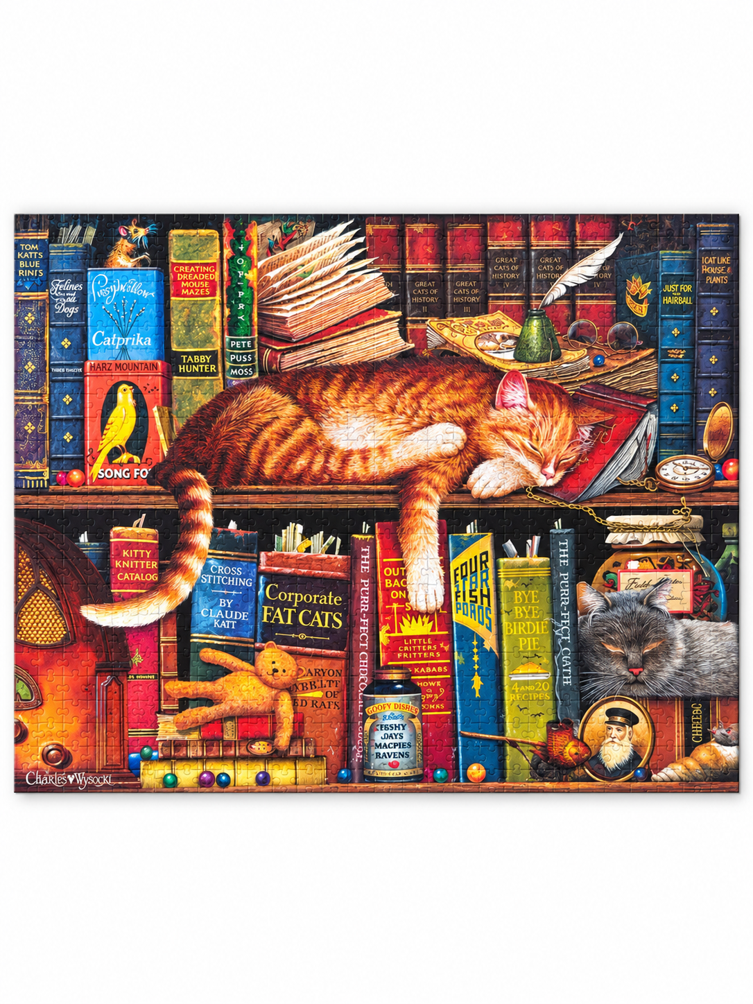 Buffalo Games Charles Wysocki “Frederick the Literate” 1,000-Piece Puzzle – Limited Edition