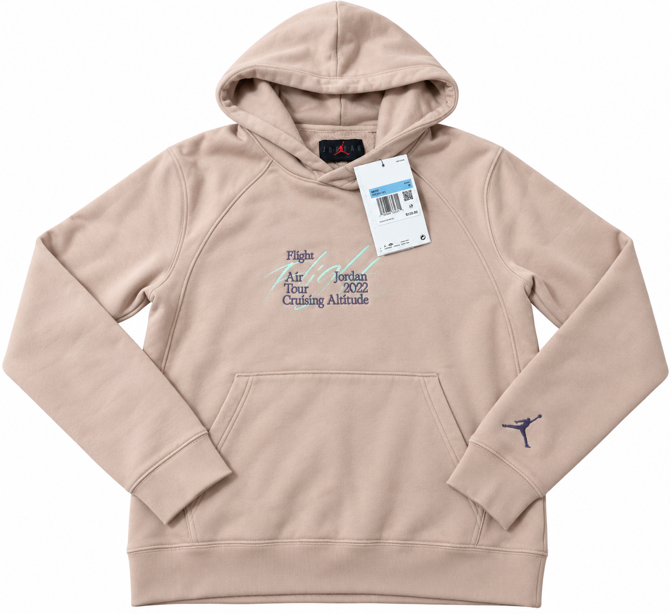Jordan Flight Air Tour 2022 Pullover Hoodie – Beige/Tan – Size Medium