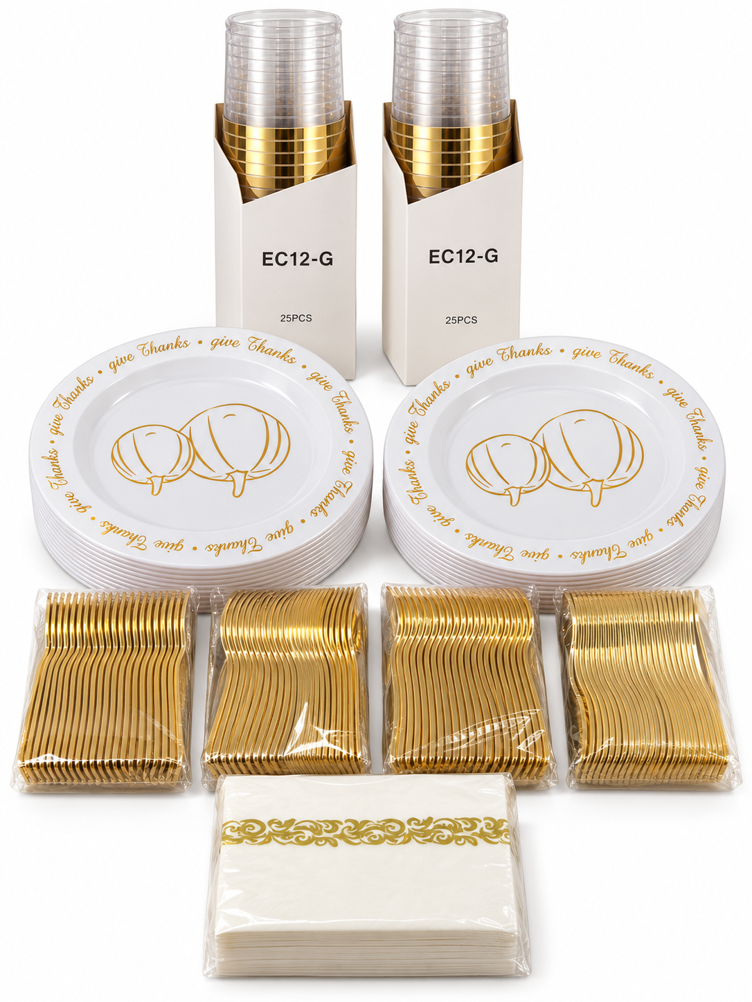 Thanksgiving Plastic Dinnerware Set
