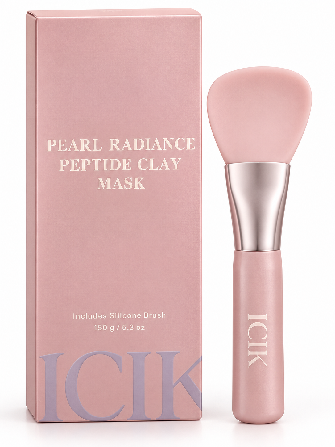 ICIKOL Pearl Radiance Peptide Clay Mask – 5.3 oz ✨ Includes Brush