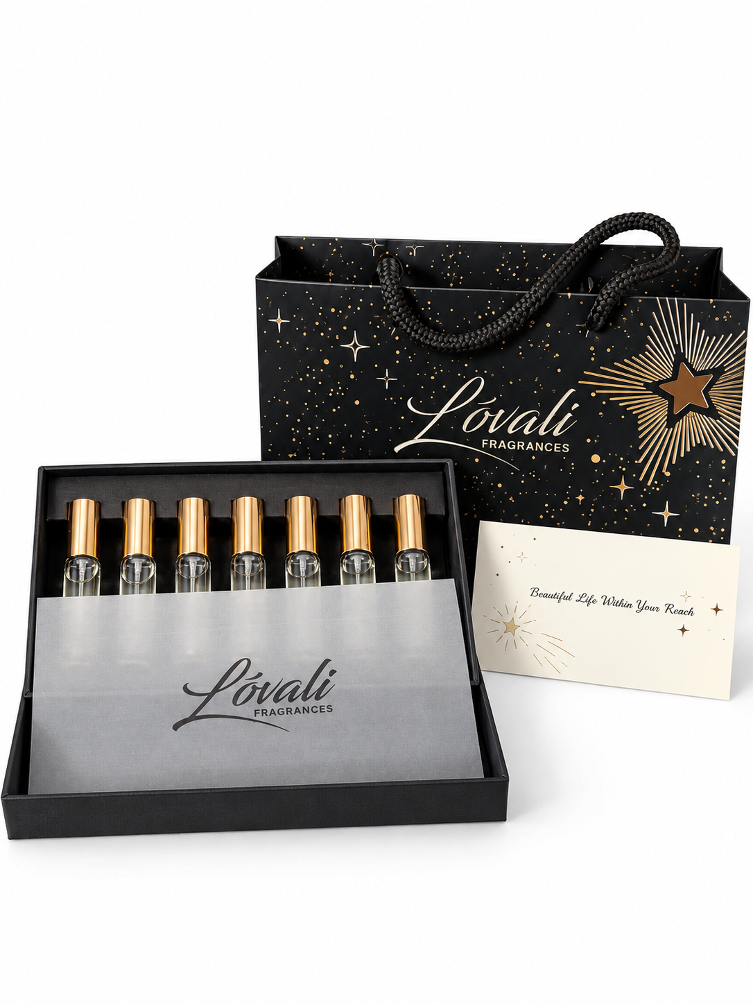 Lovali Fragrances 7-Piece Perfume Sample Gift Set