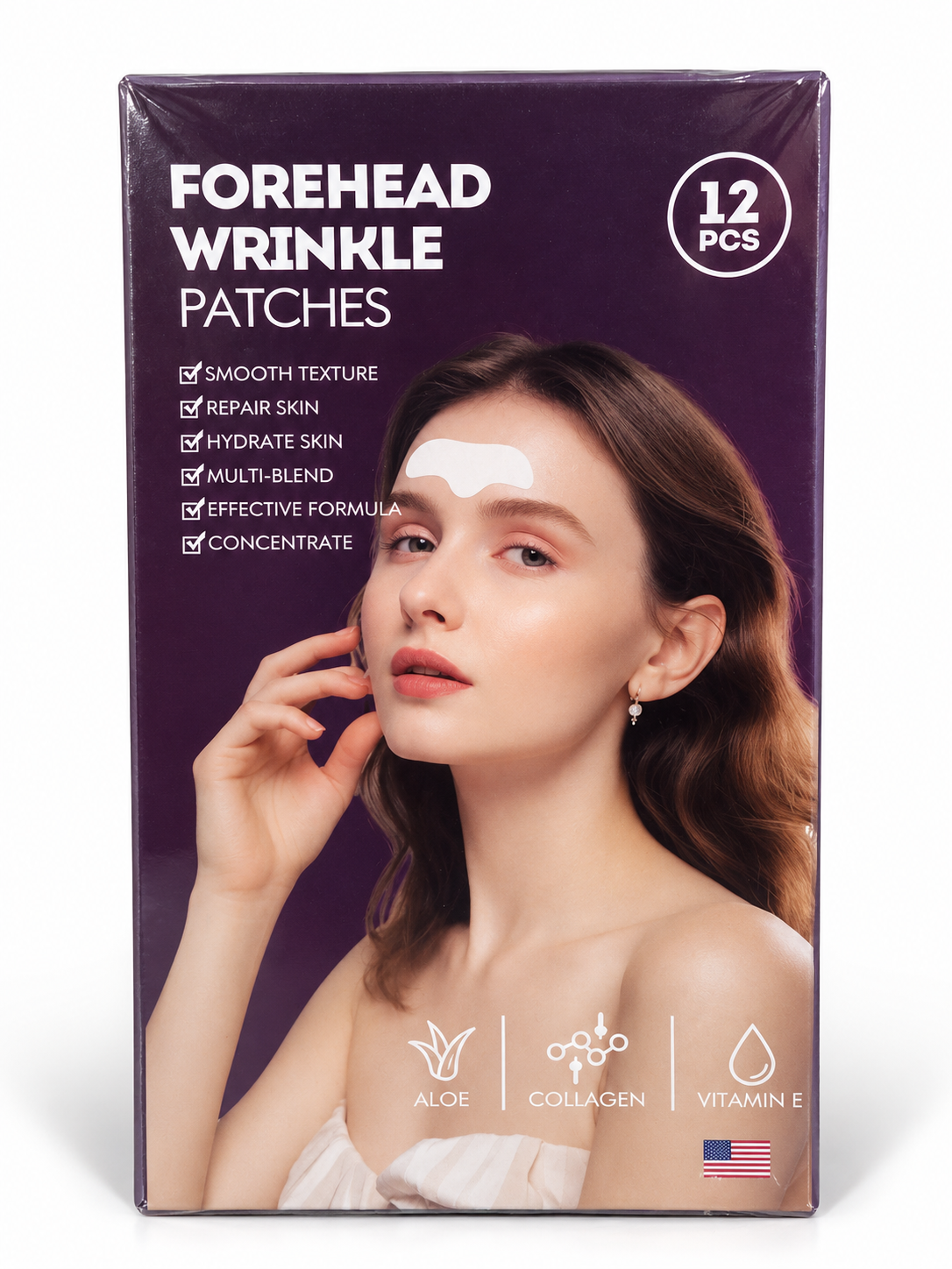 Forehead Wrinkle Patches – 12-Piece Hydrating Anti-Aging Skincare Set