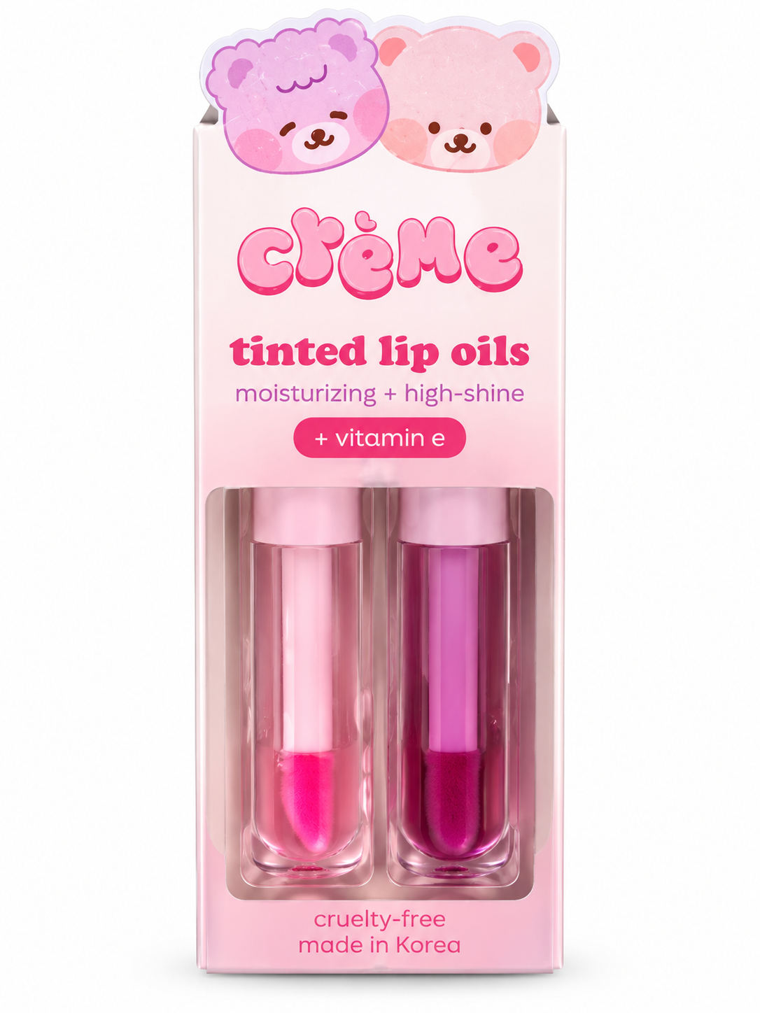 The Crème Shop Tinted Lip Oils with Vitamin E – 2-Piece Set