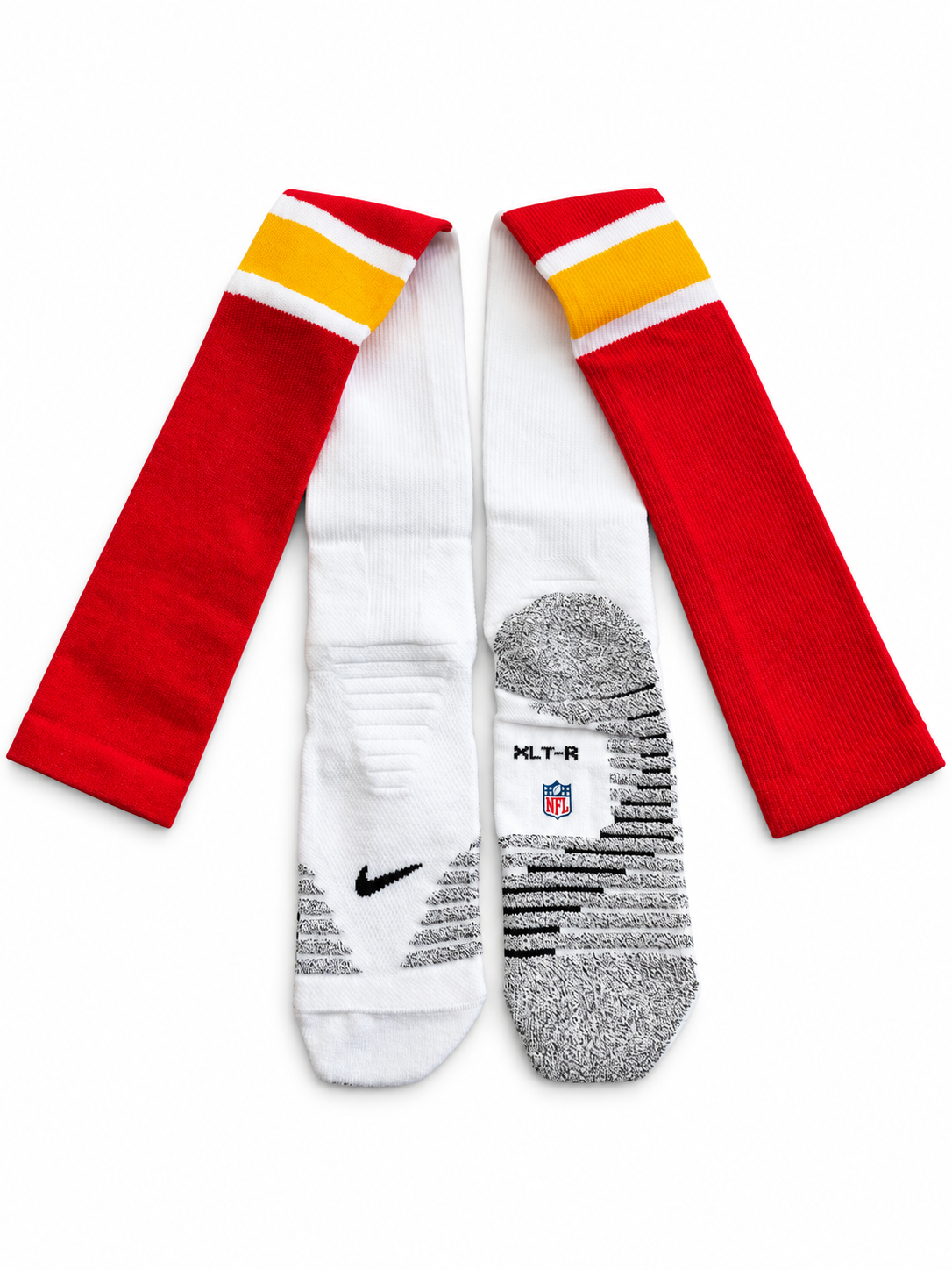 Nike NFL Over-the-Calf Football Socks – Red, Gold & White, XL Tall