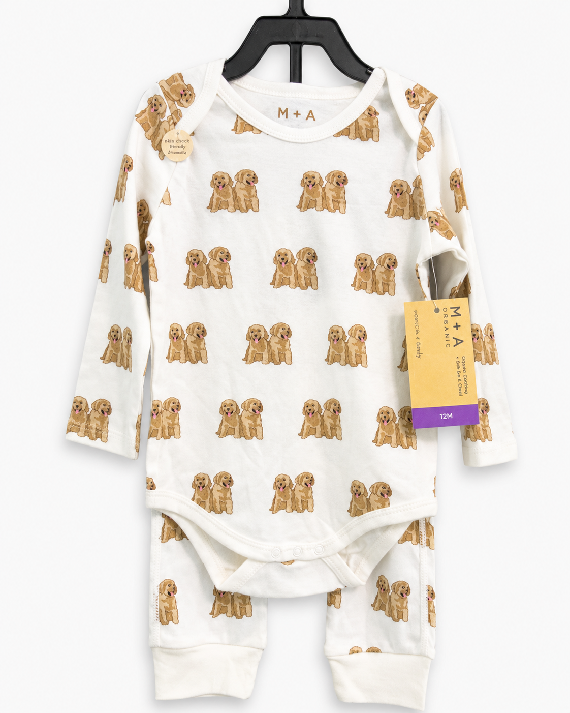 M + A Organic 2-piece set with Puppies (12-18m)