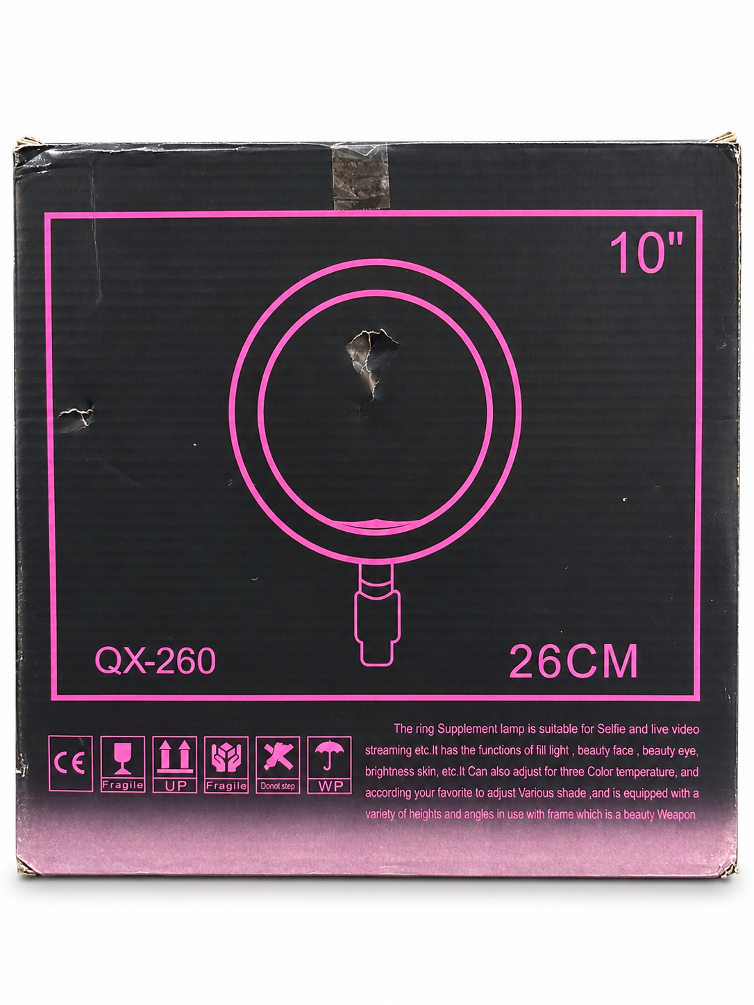 QX-260 Ring Light – 10″ / 26 cm