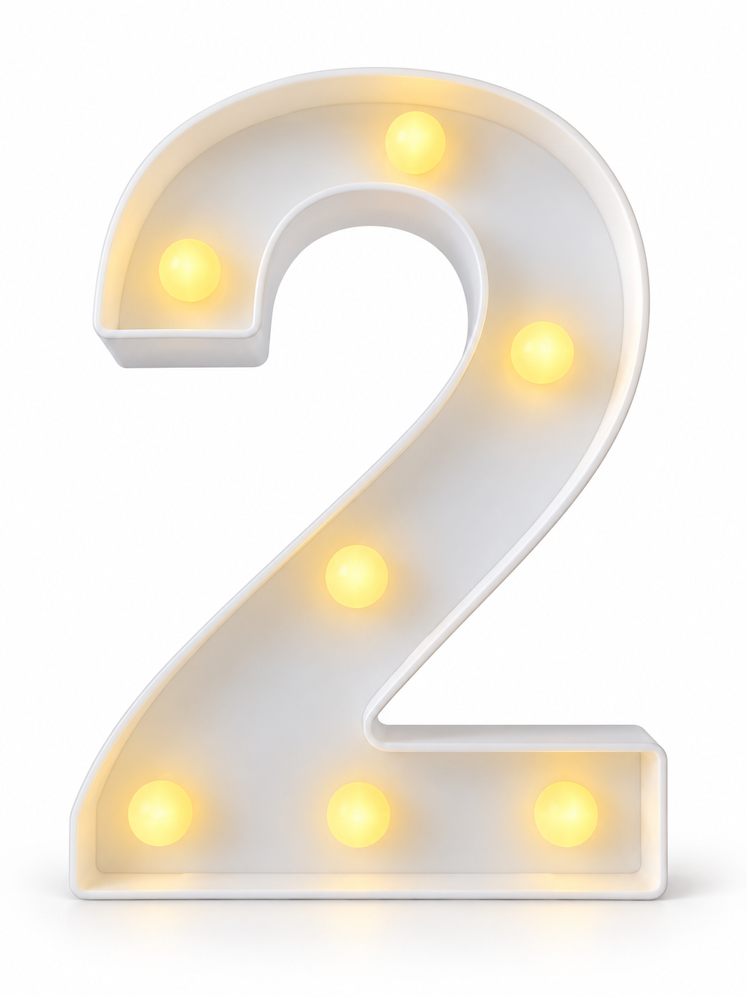 White Marquee Number Lights – 2 and 5