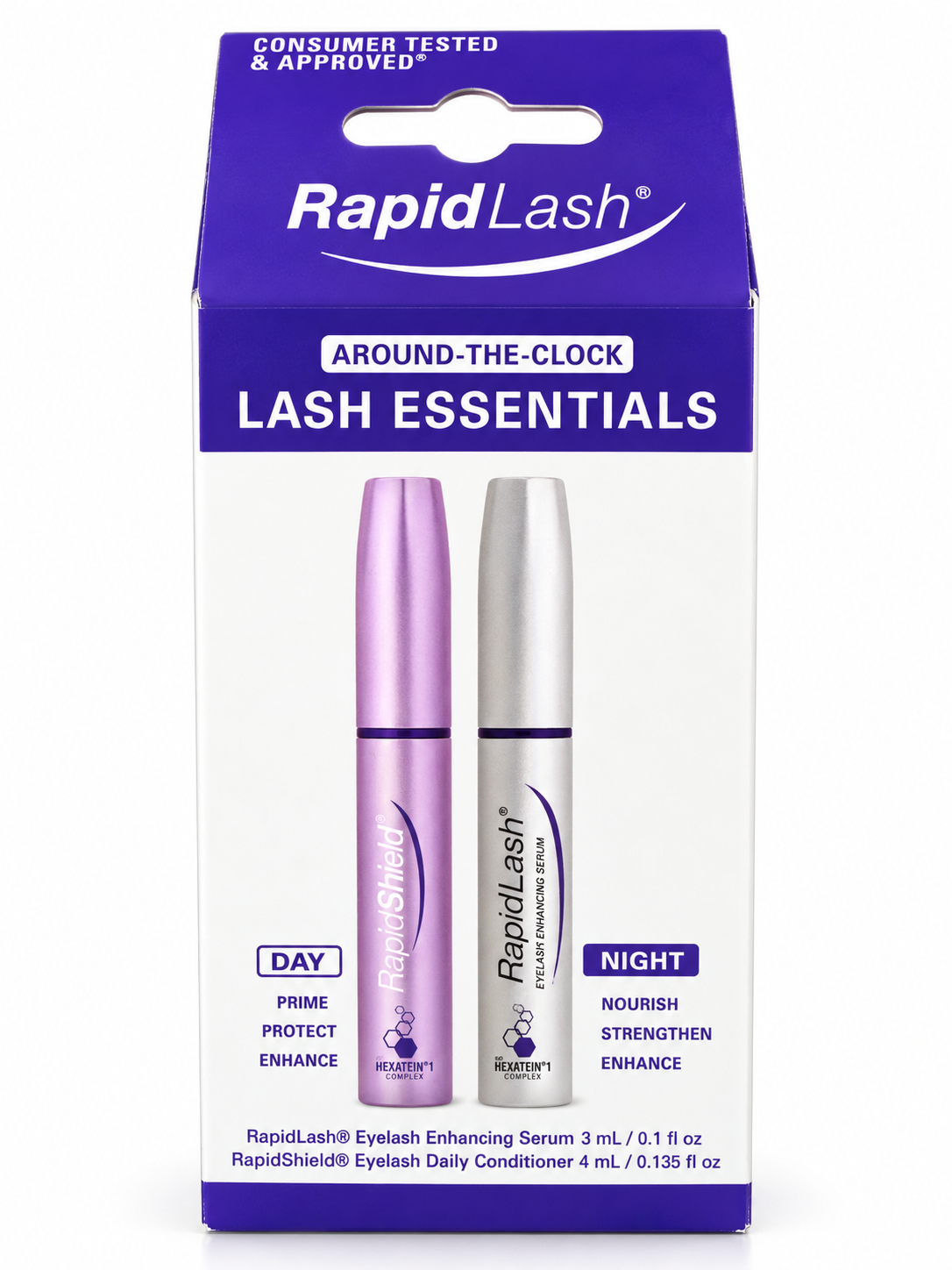 RapidLash Around-the-Clock Lash Essentials – 2-Piece Day & Night Lash Care Set